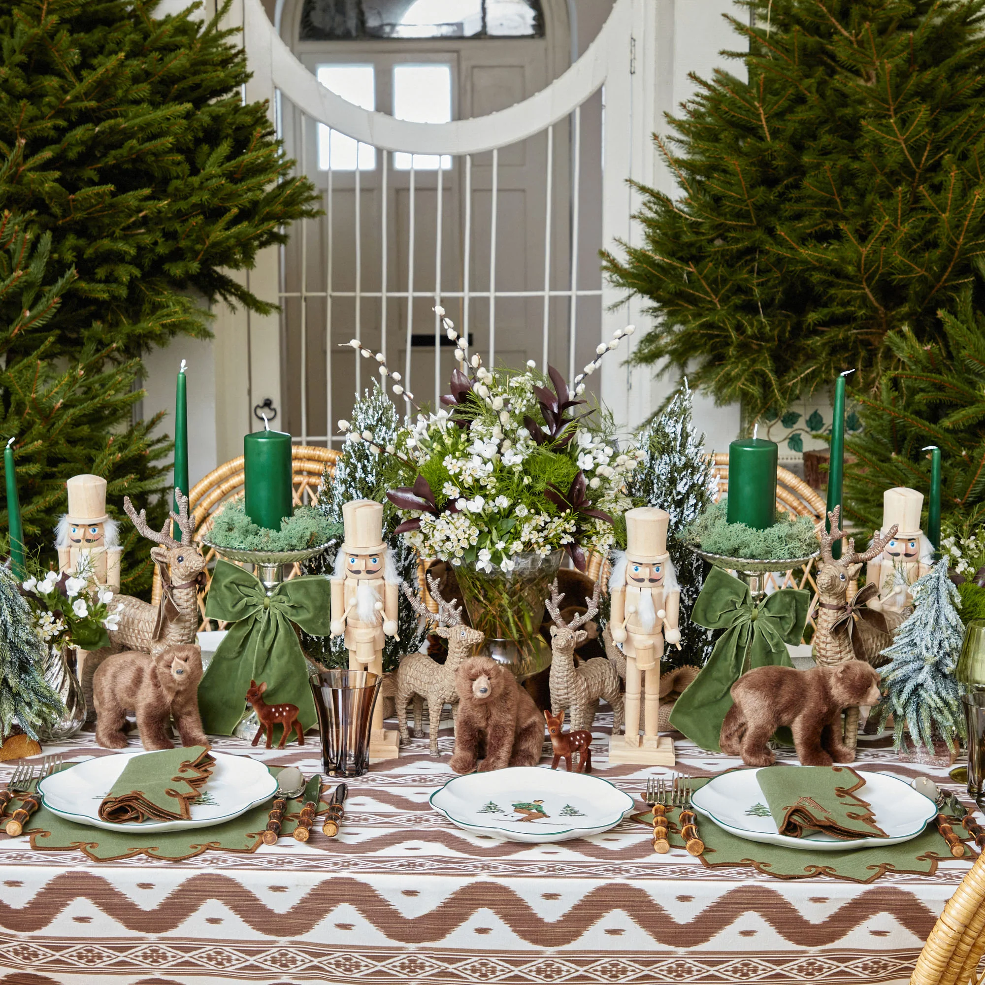 Forest Green & Brown Angelina Napkins (Set of 4) - Image 11