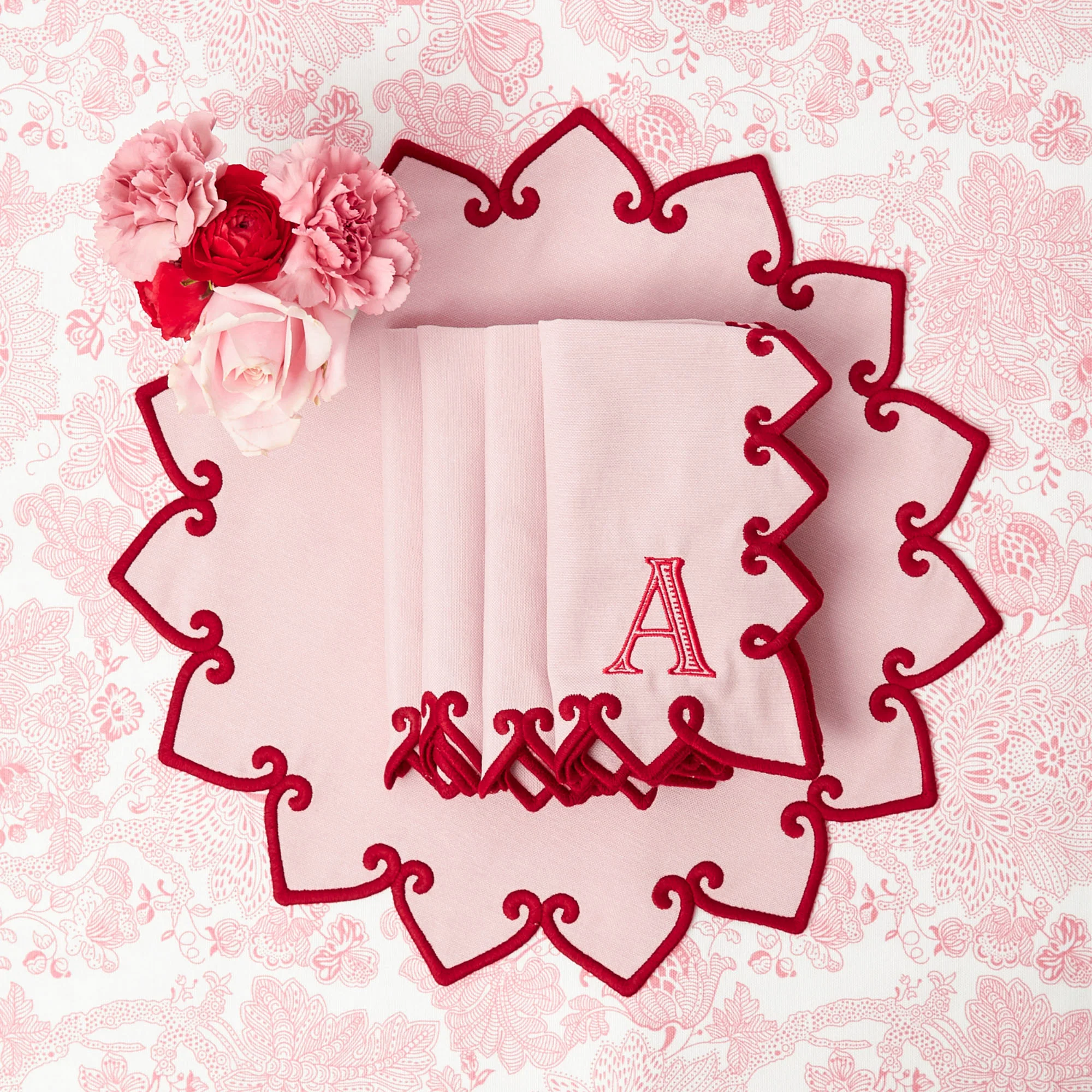 Pink & Red Angelina Napkins (Set of 4) - Image 11