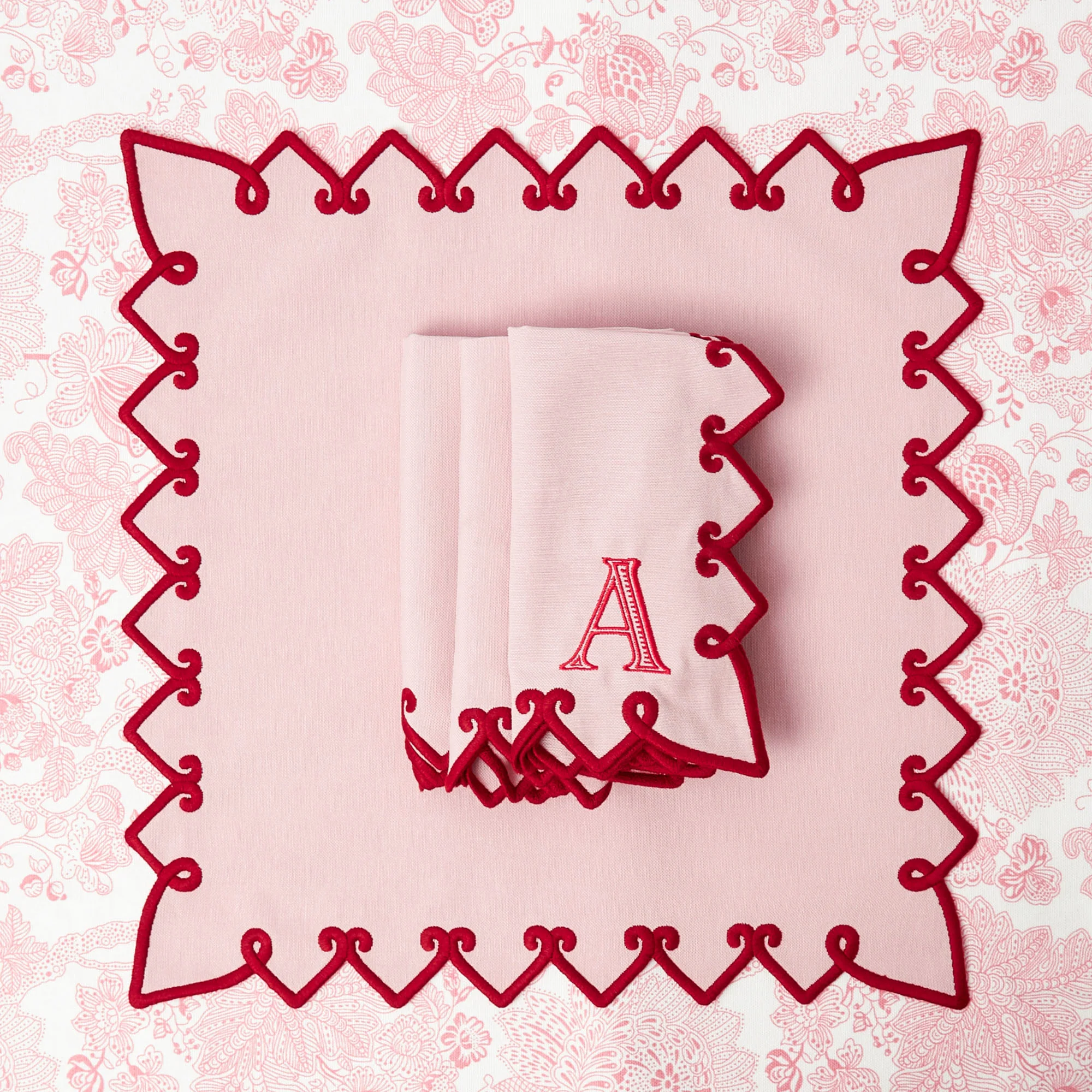 Pink & Red Angelina Napkins (Set of 4) - Image 5