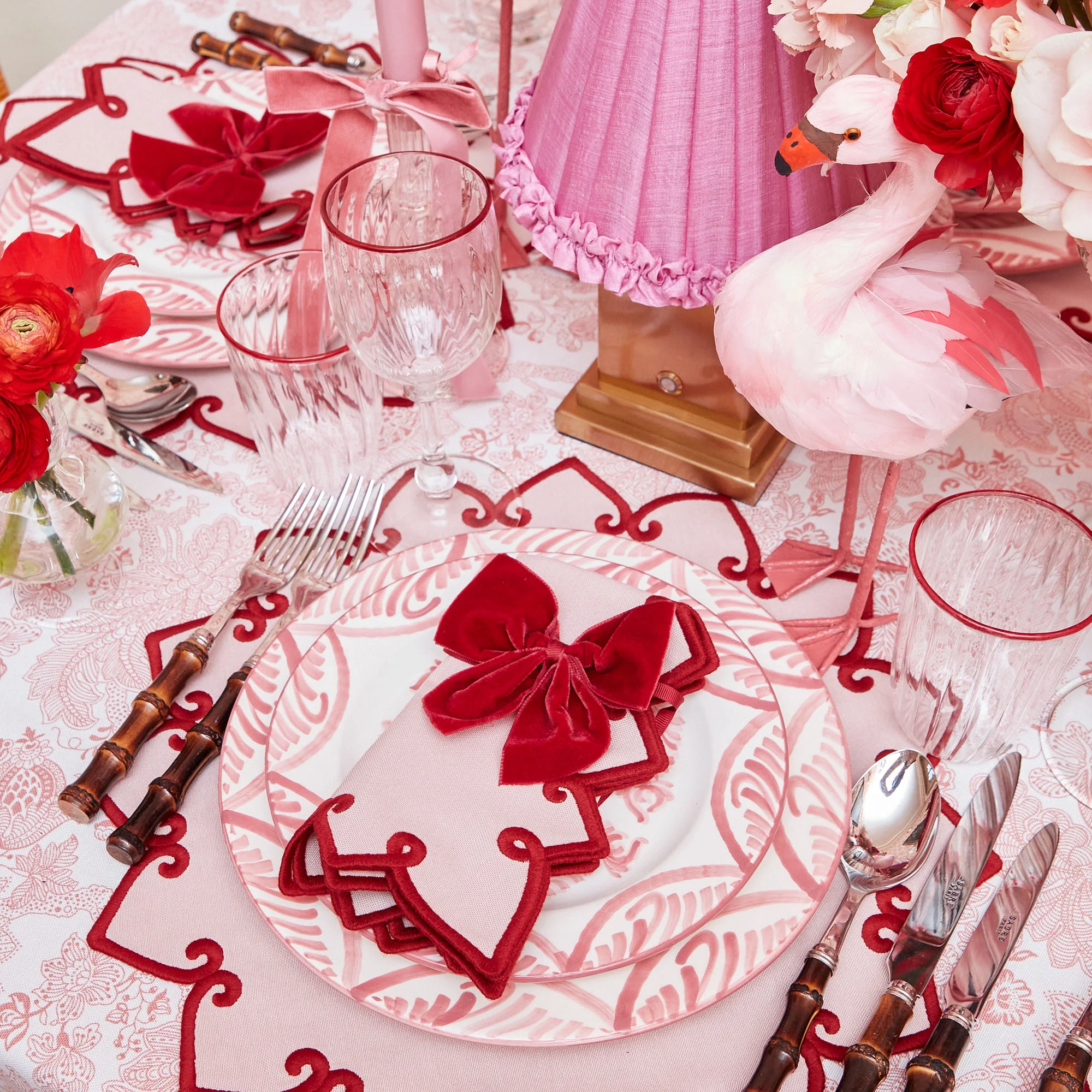 Pink & Red Angelina Napkins (Set of 4) - Image 7