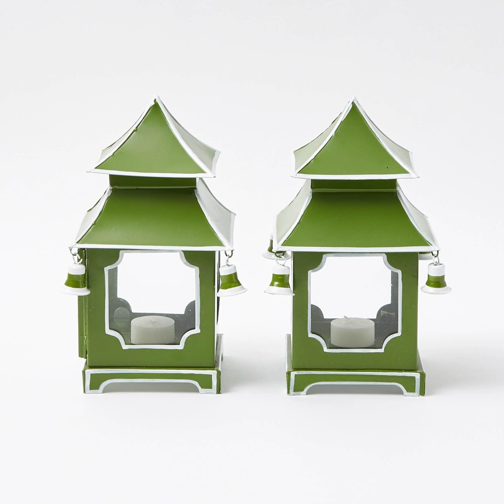 Apple Green Mini Pagoda Lantern (Pair)