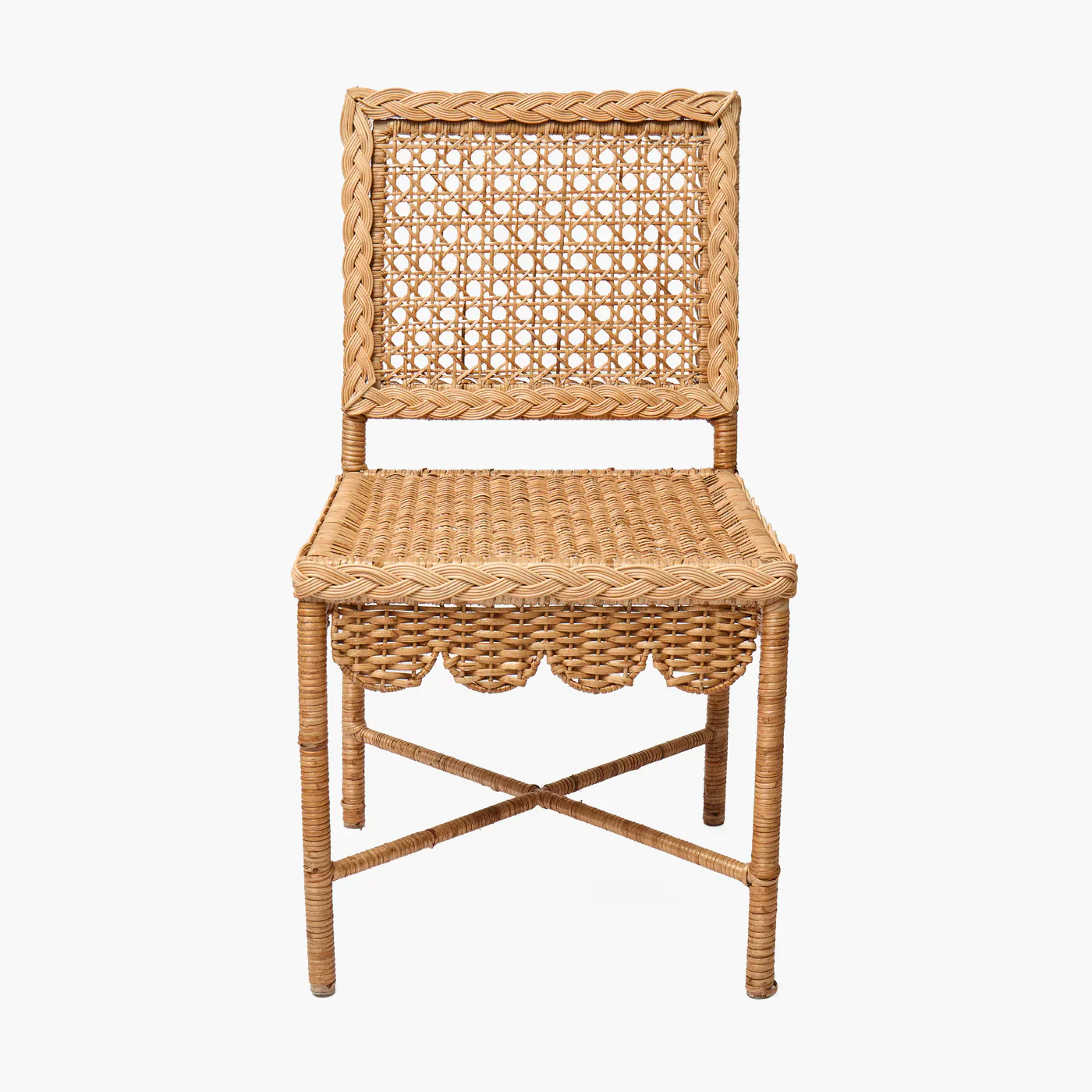 Bettina Scalloped Rattan Chair - Image 6
