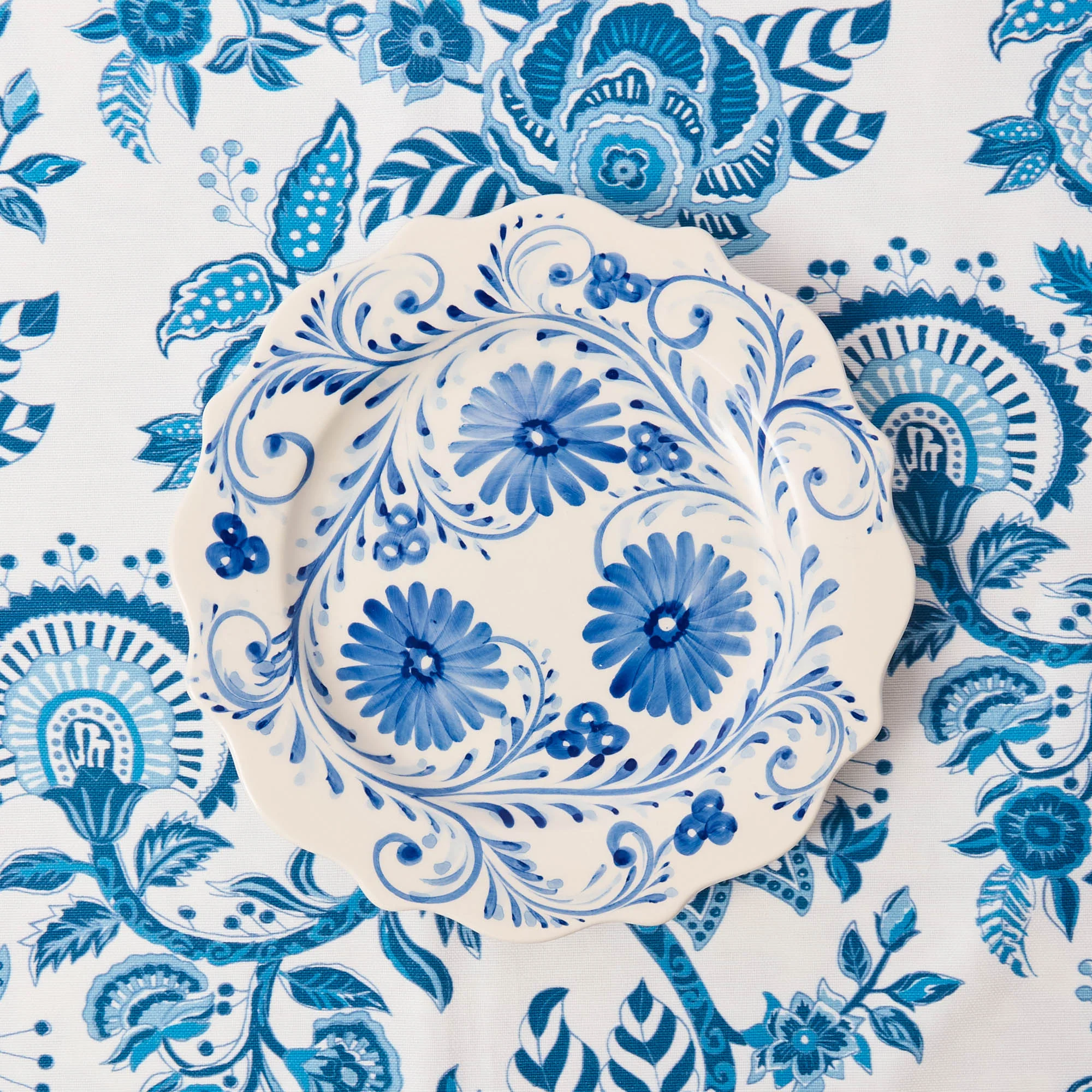 Blue Flowers Dinner Plate - Image 10