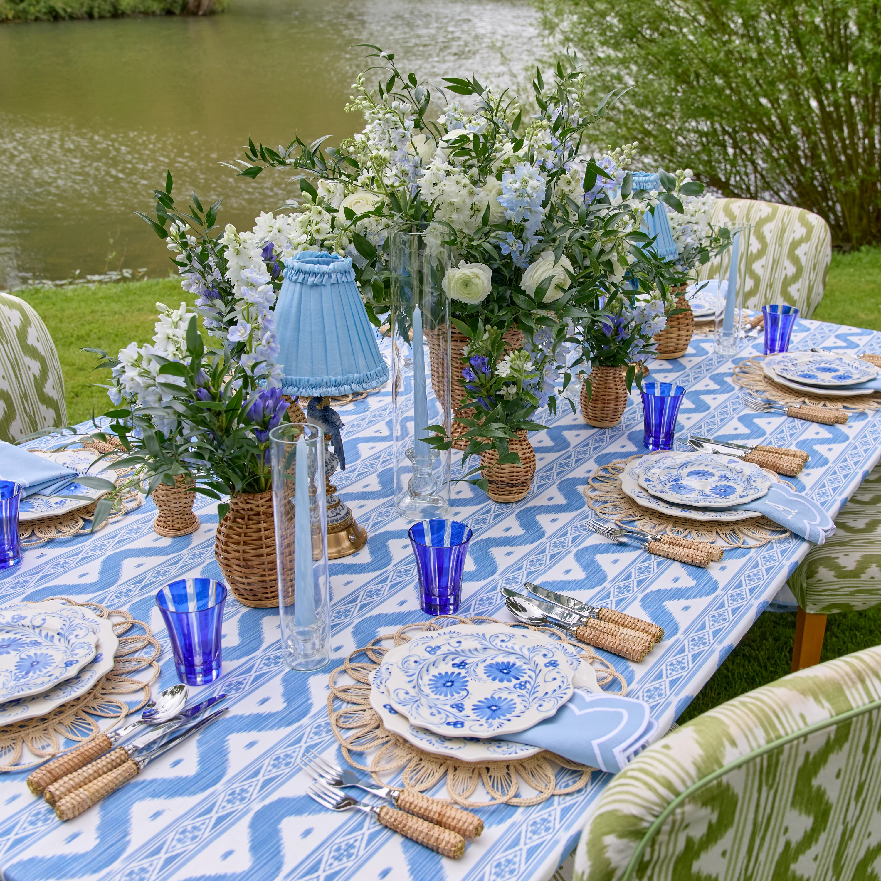 Dusty Blue Candles (Set of 8) - Image 4