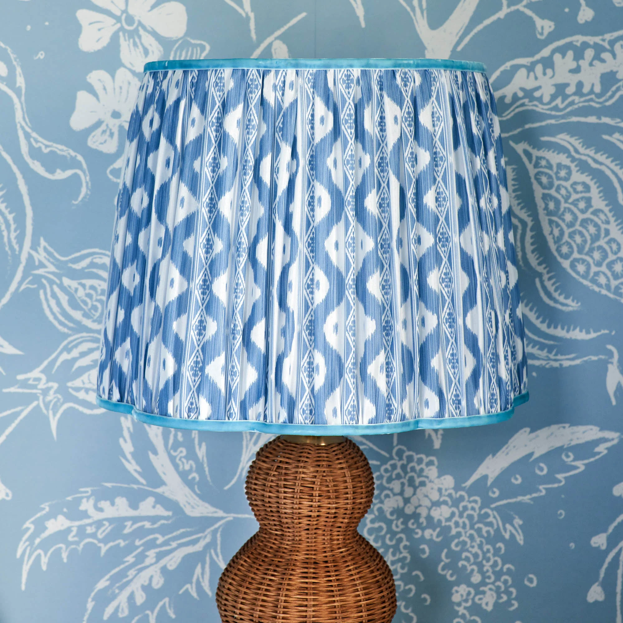 Blue Ikat Lampshade (40cm) - Image 5