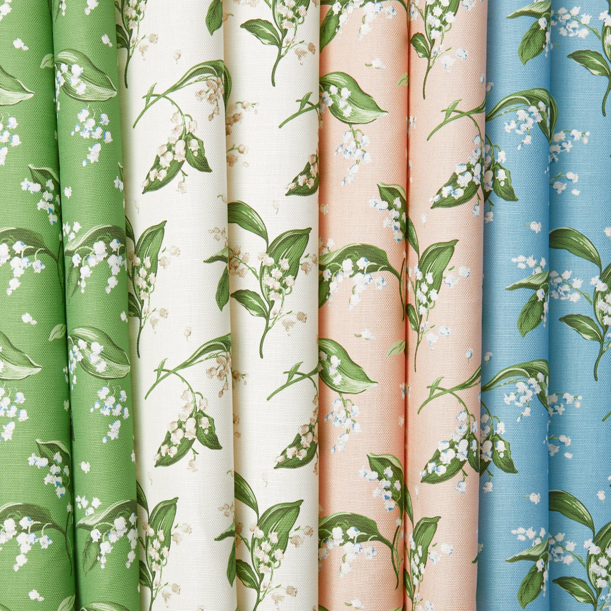 Blue Lily of the Valley Fabric - Image 5