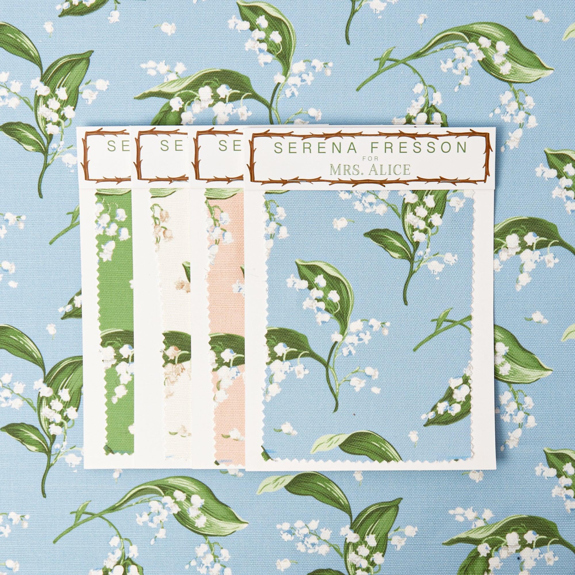 Blue Lily of the Valley Fabric - Image 6