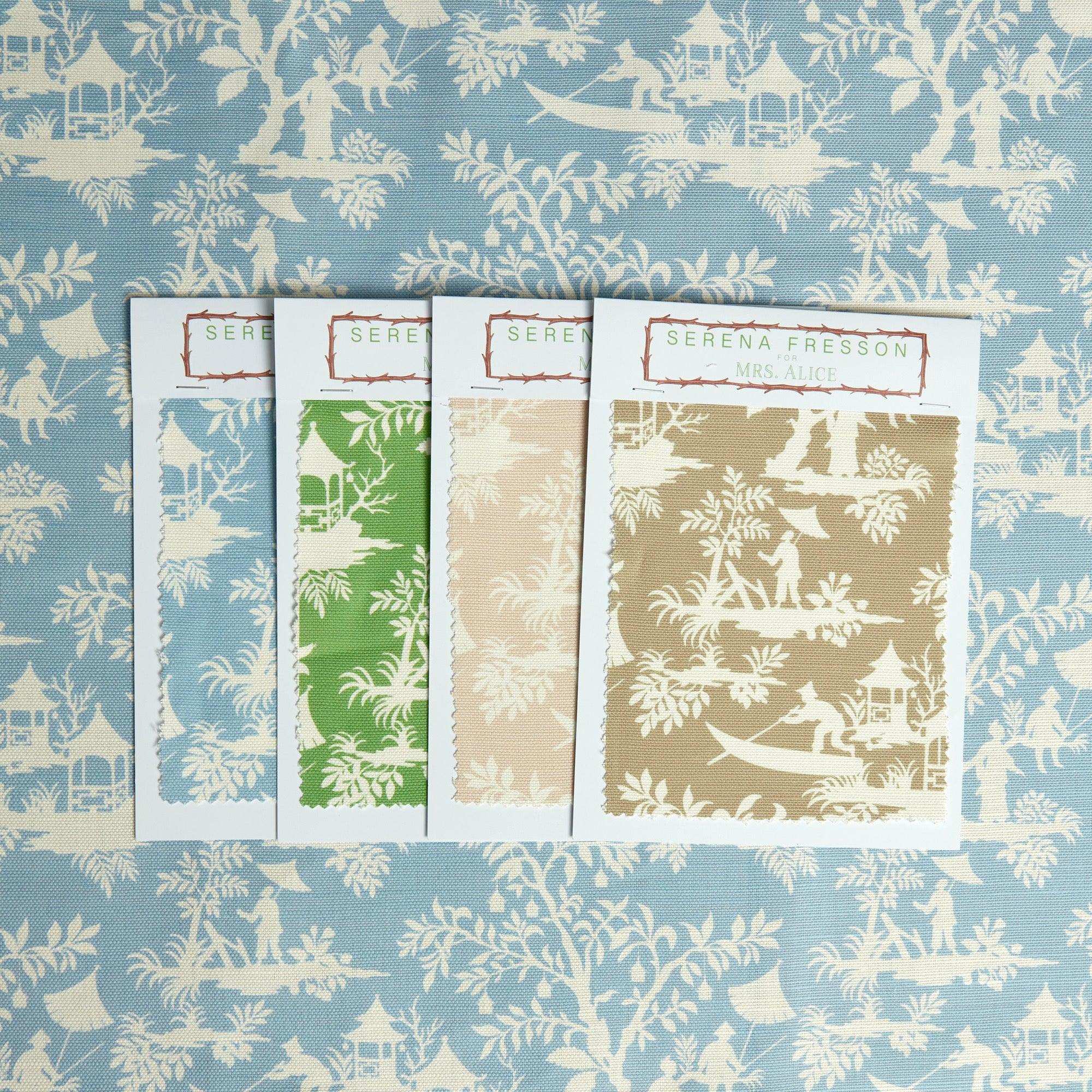 Blue Pagoda Garden Fabric - Image 10