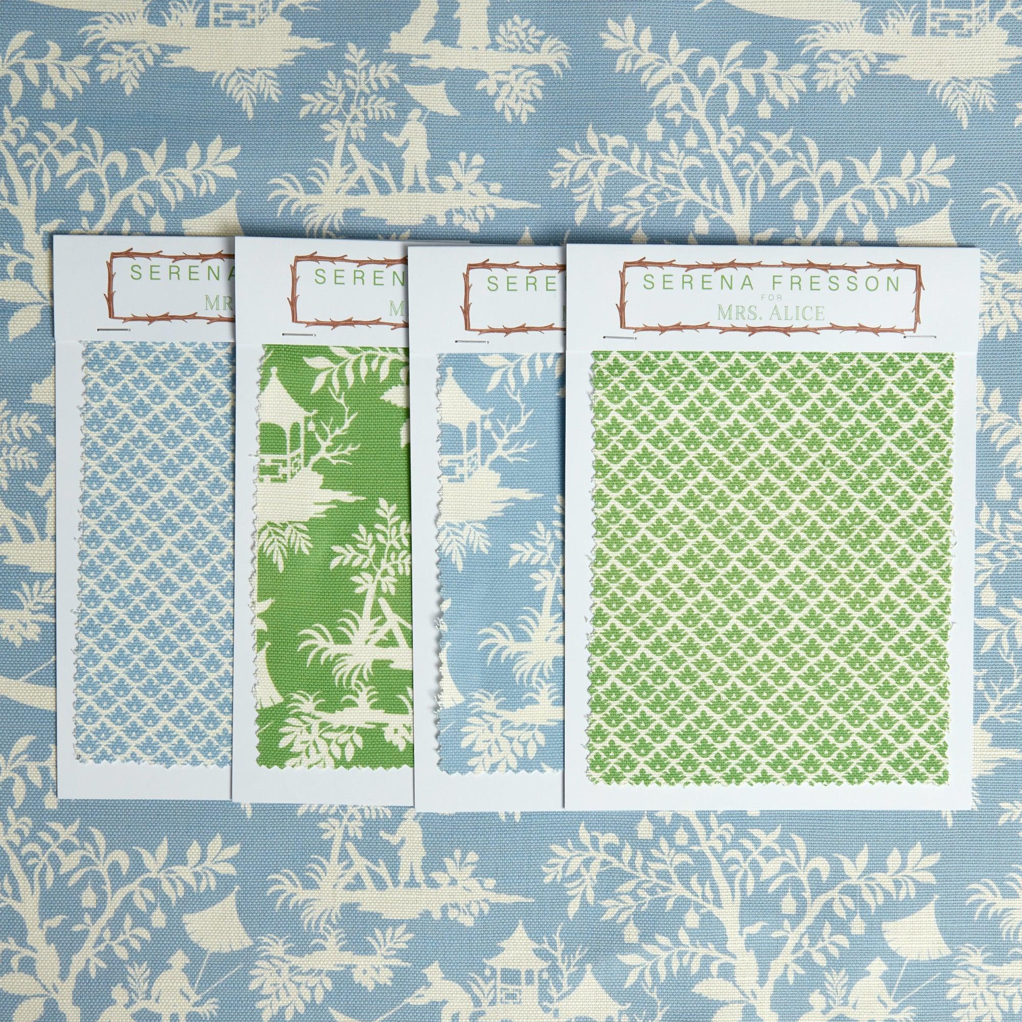 Blue Pagoda Garden Fabric - Image 6