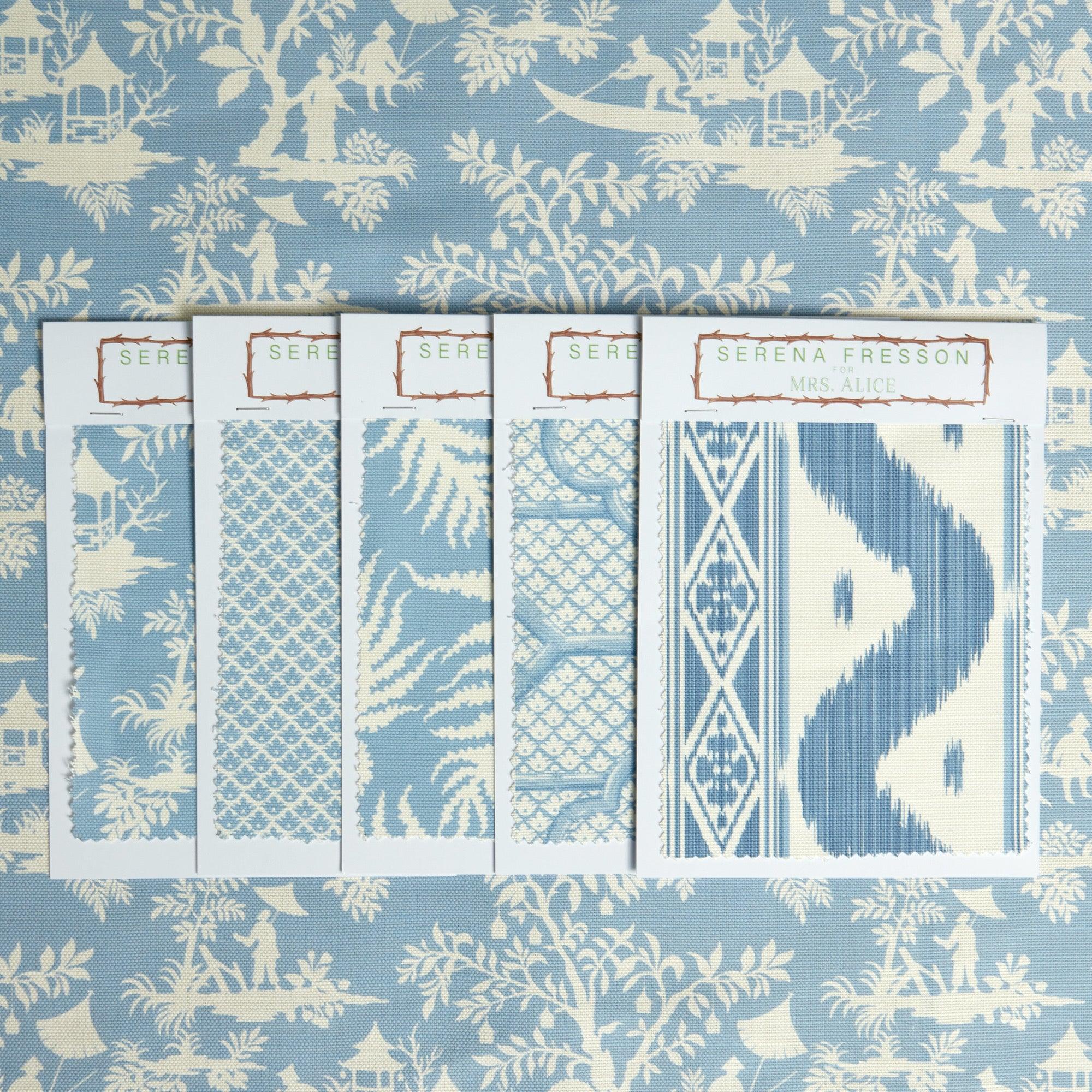 Blue Pagoda Garden Fabric - Image 8