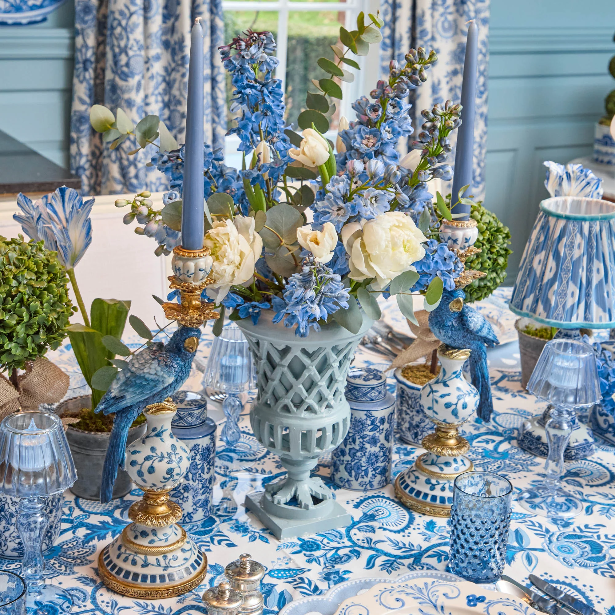 Dusty Blue Candles (Set of 8) - Image 26