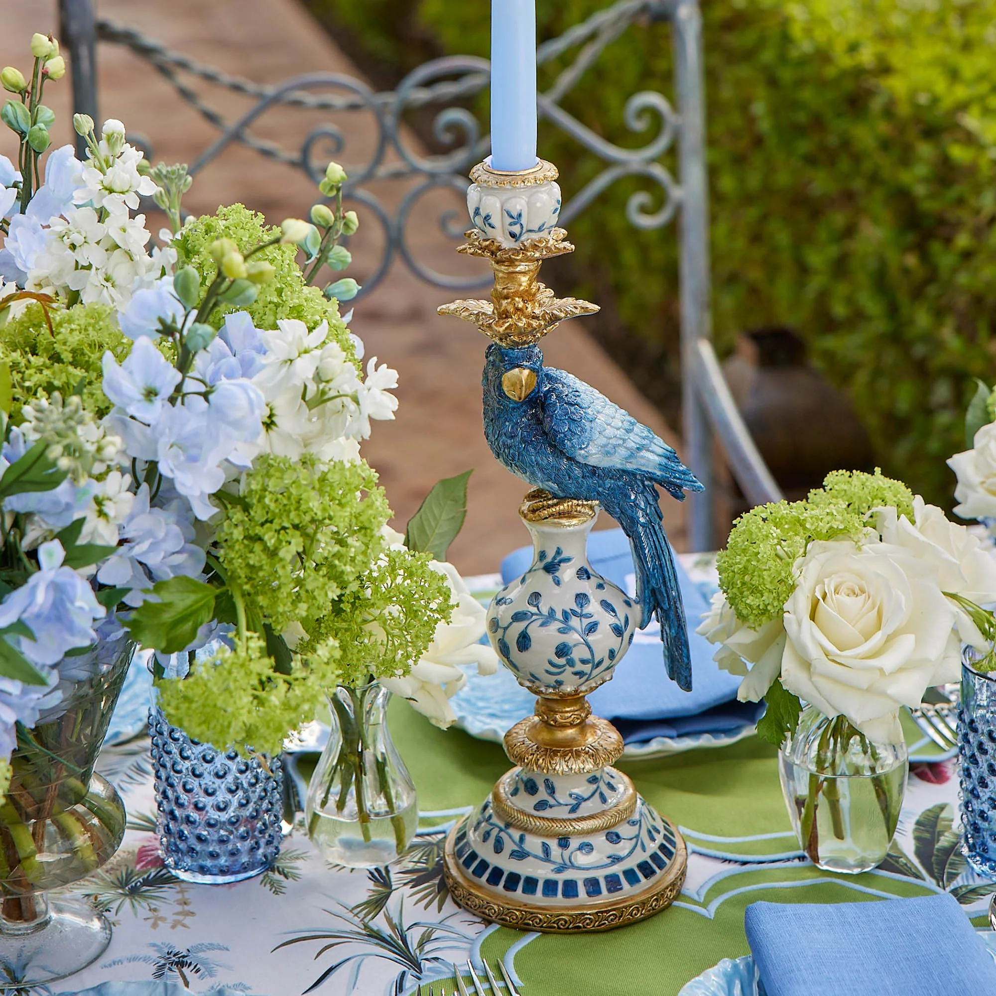 Blue Parrot Candle Holder Set - Image 29