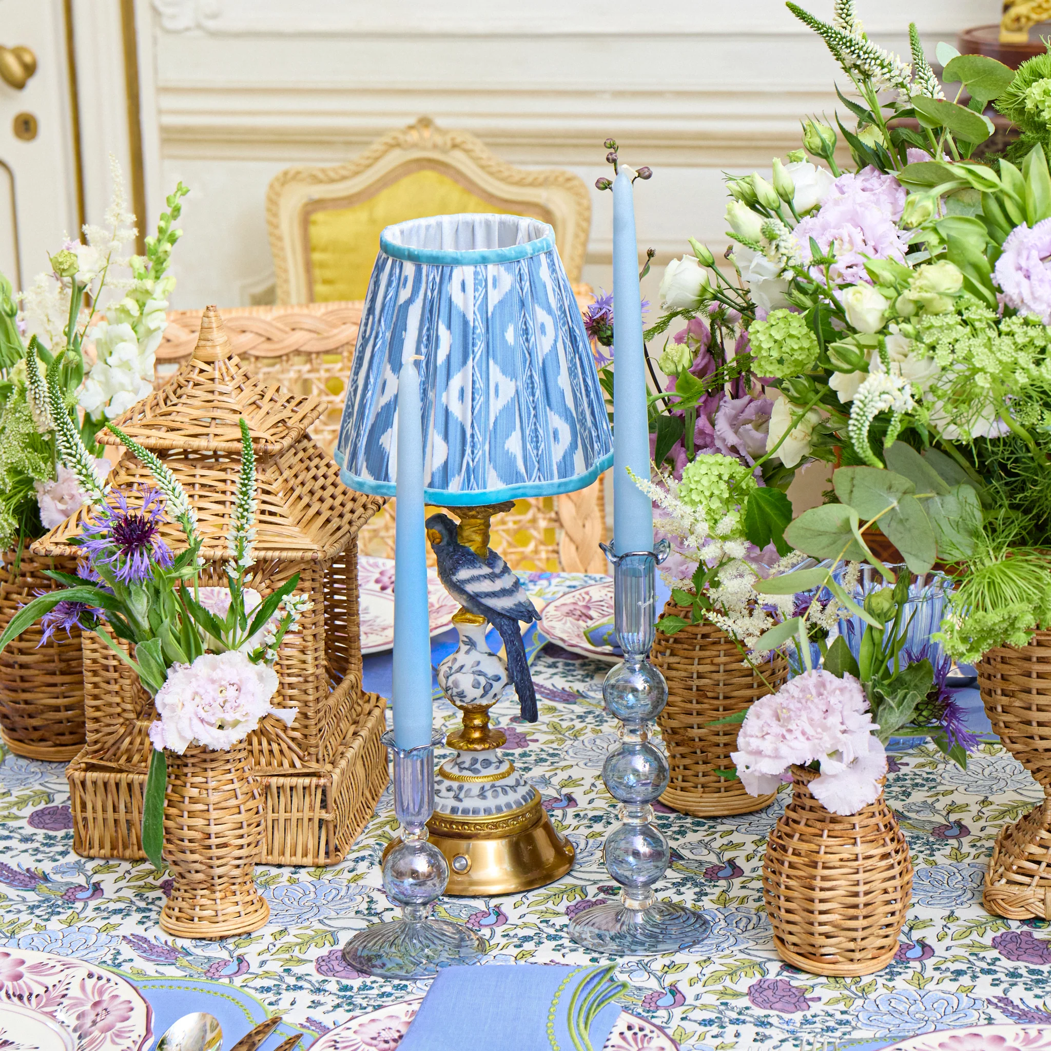 Blue Small Eden Candle Holders (Pair) - Image 3