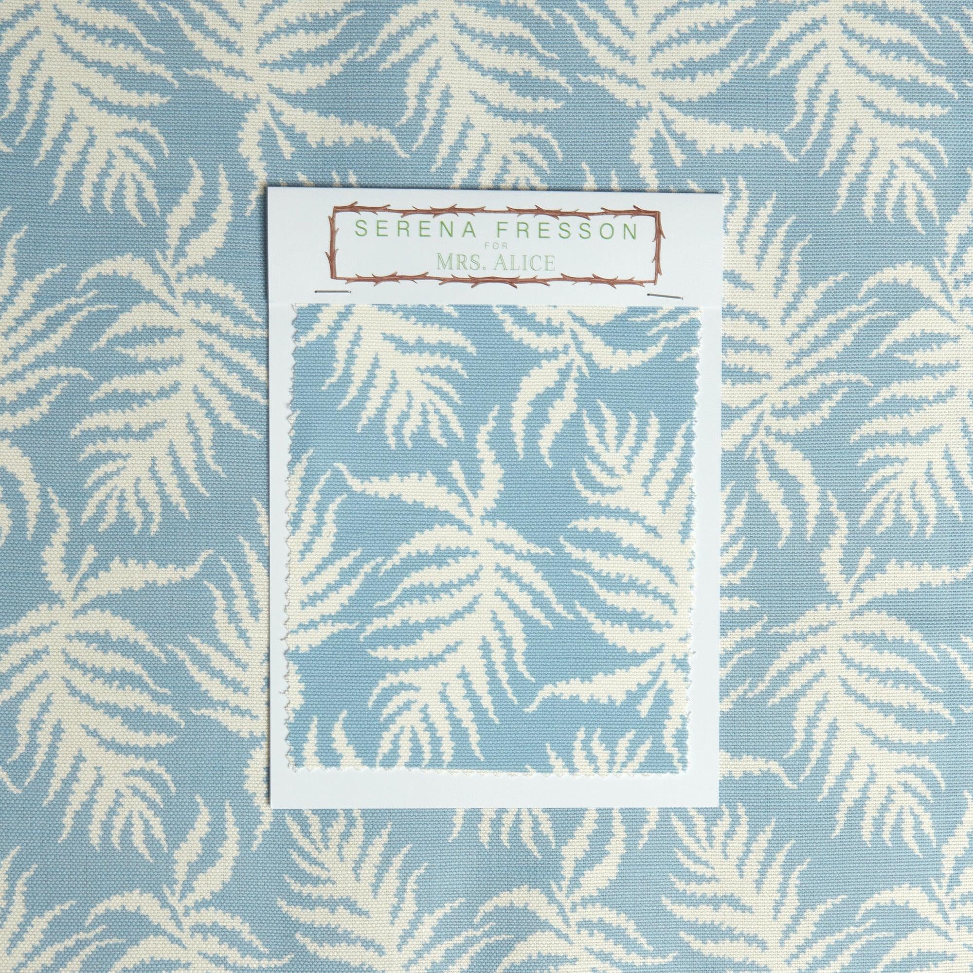 Blue Trailing Ferns Fabric - Image 10