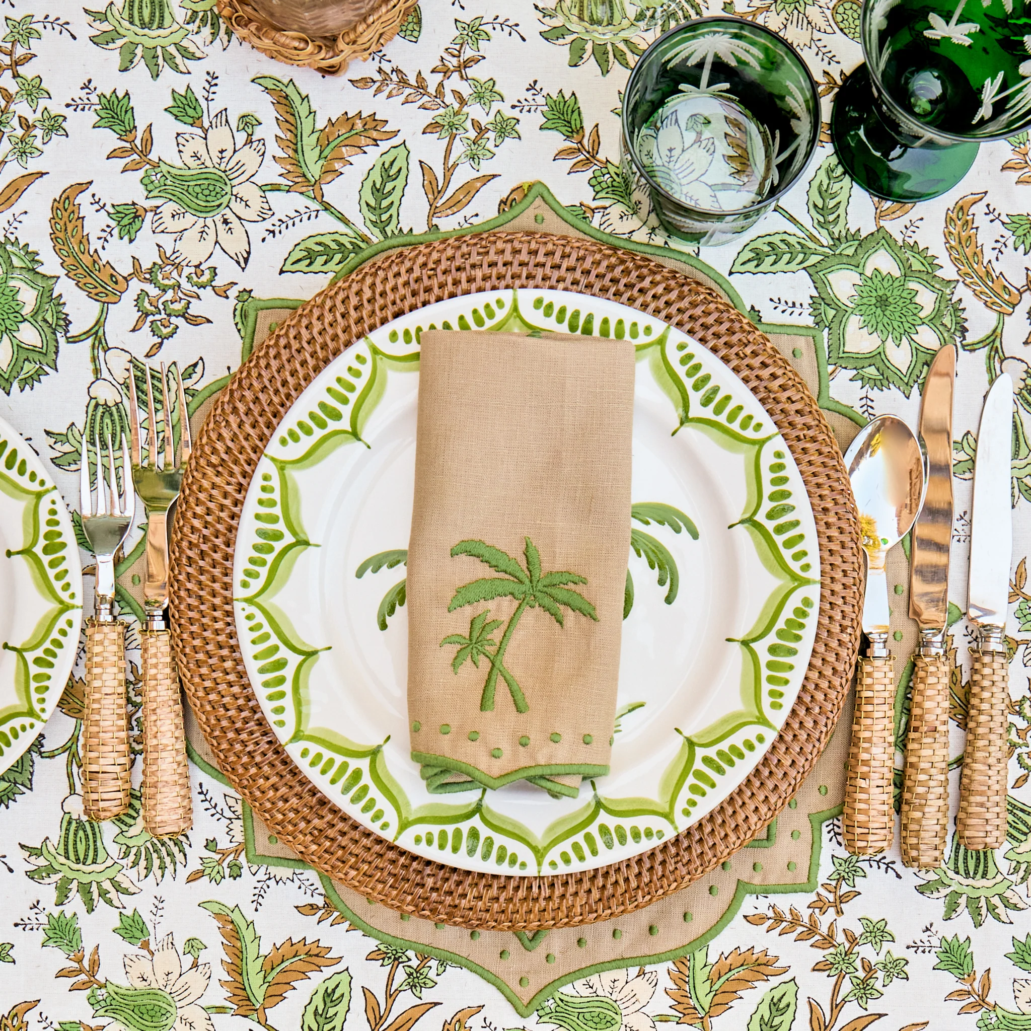 Brown Rattan Charger Plates (Set of 4) - Image 5