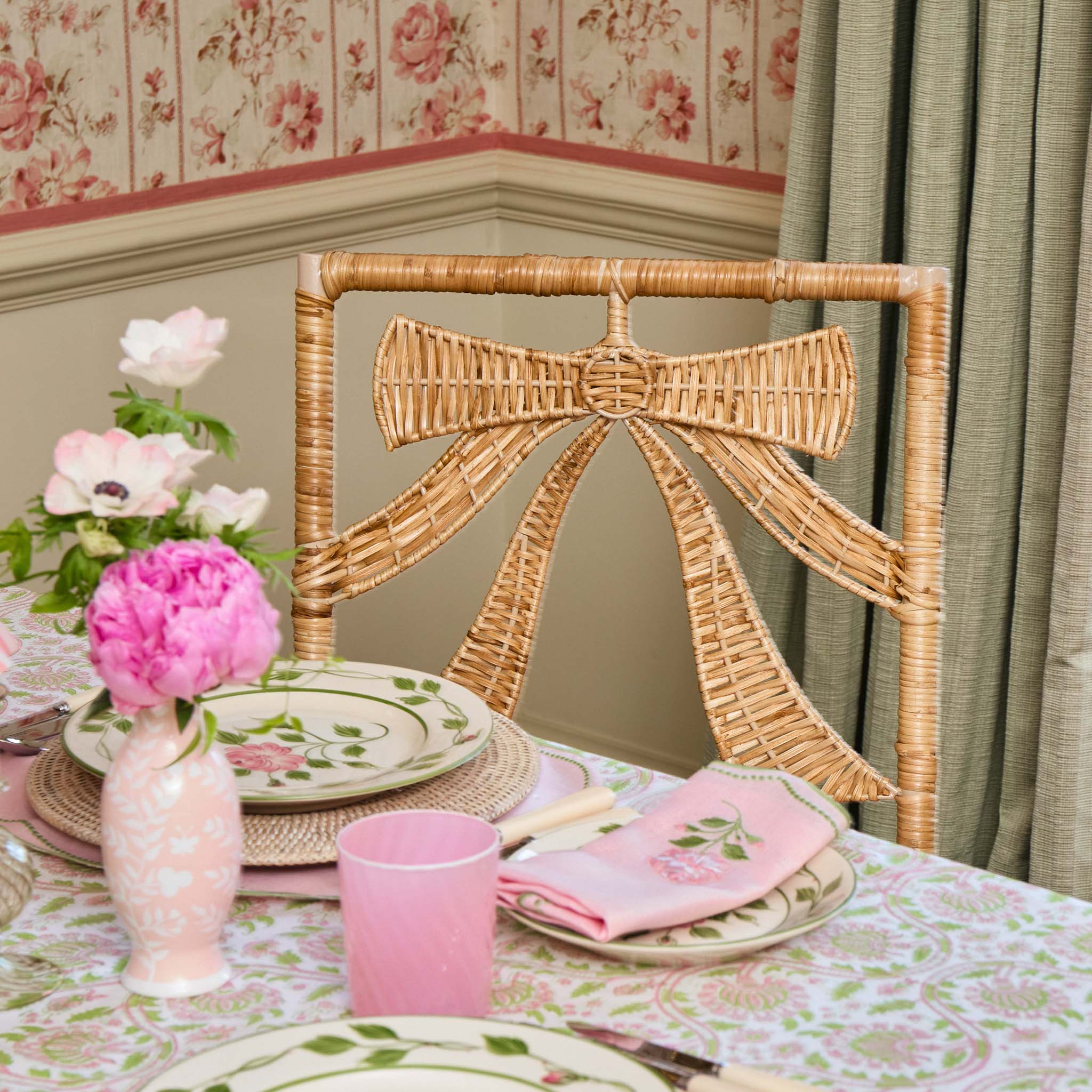 Celine Bow Rattan Chair - Image 13