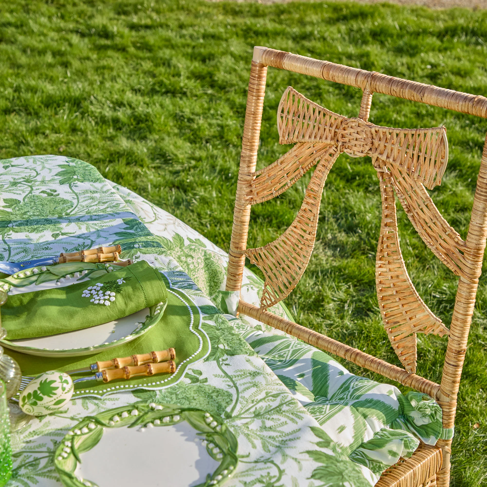 Celine Bow Rattan Chair - Image 16