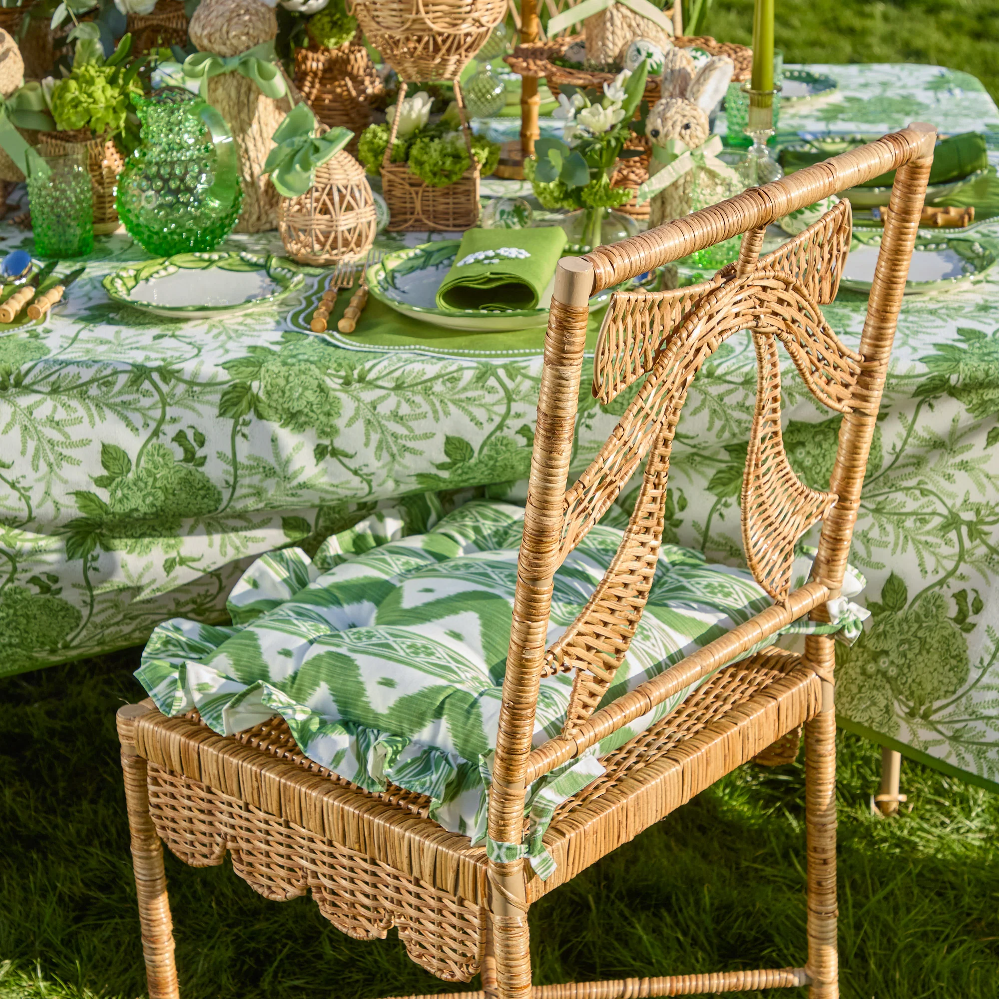 Celine Bow Rattan Chair - Image 17