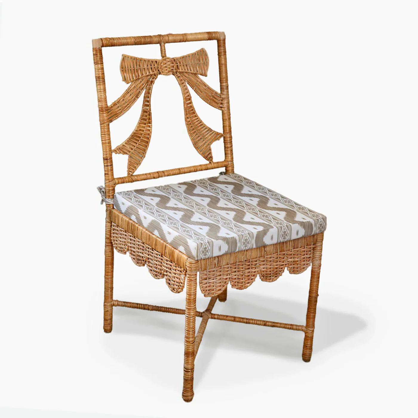 Celine Bow Rattan Chair - Image 5