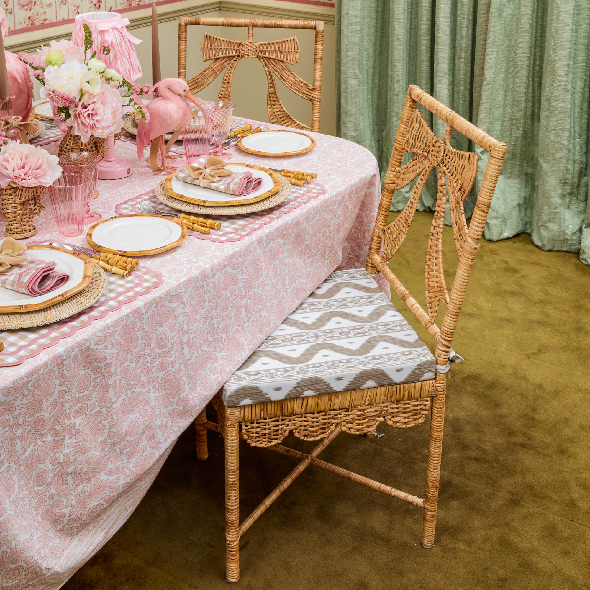 Celine Bow Rattan Chair - Image 21
