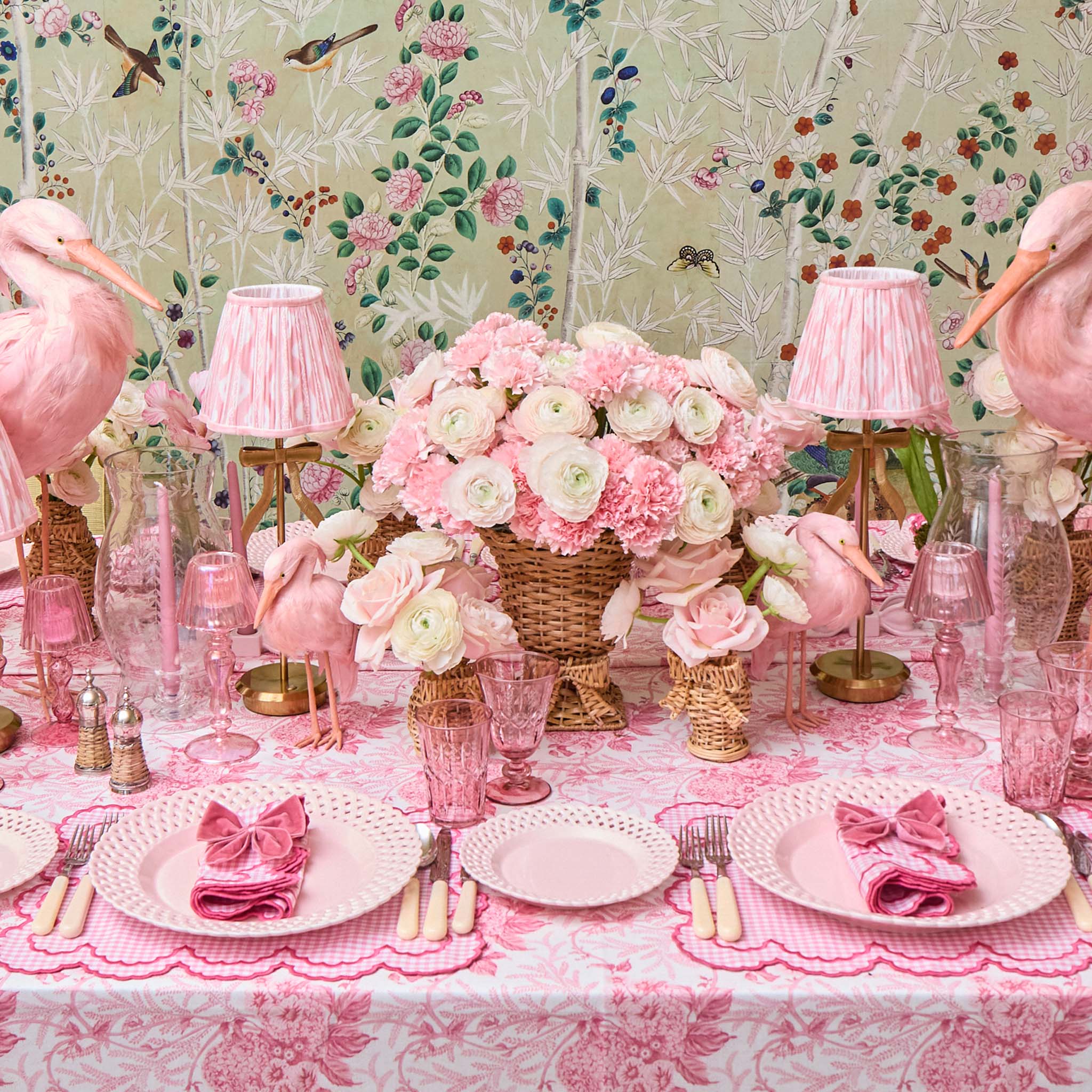 Pink Charlotte Gingham Napkins (Set of 4) - Image 3
