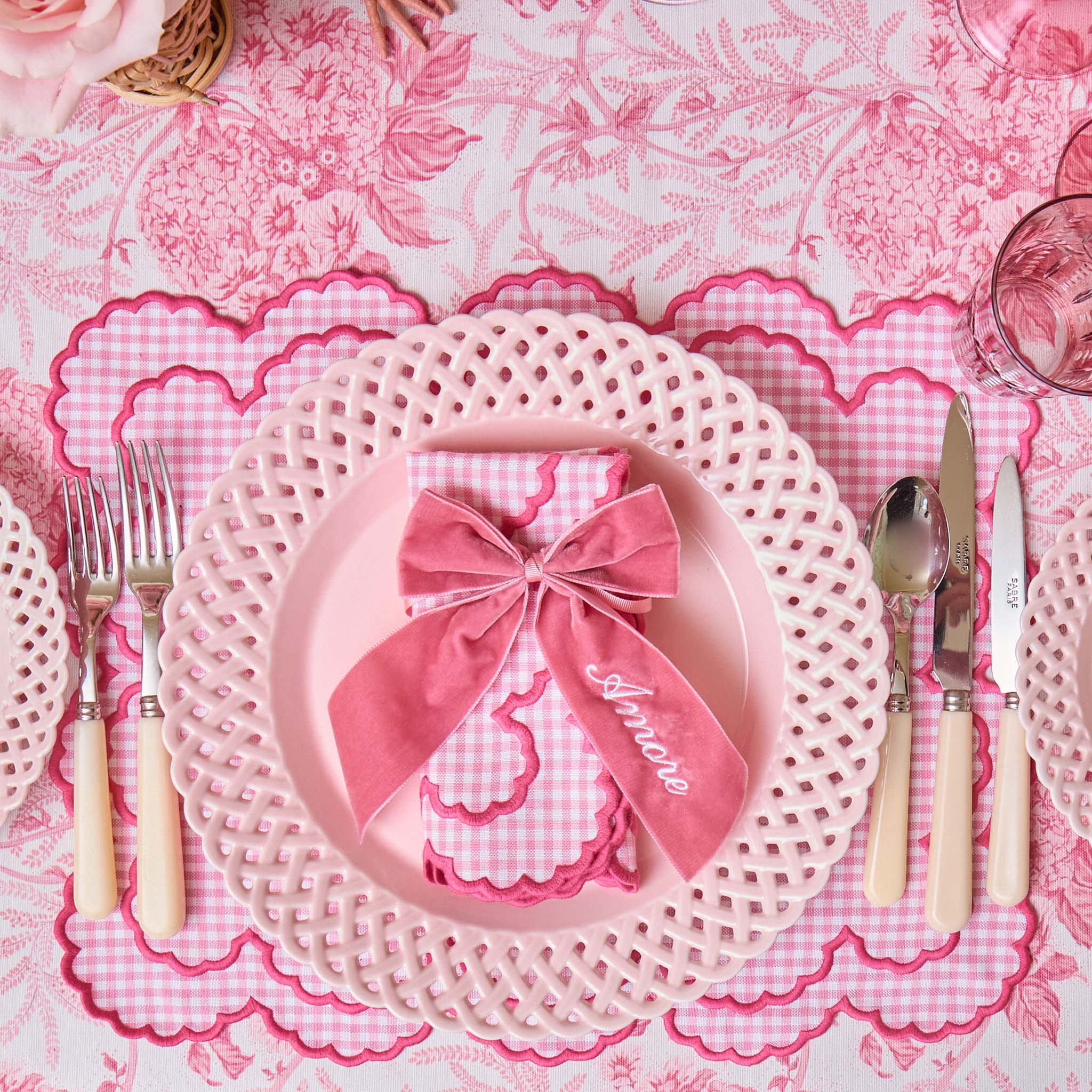 Dusty Pink Personalisable Bow - Image 4