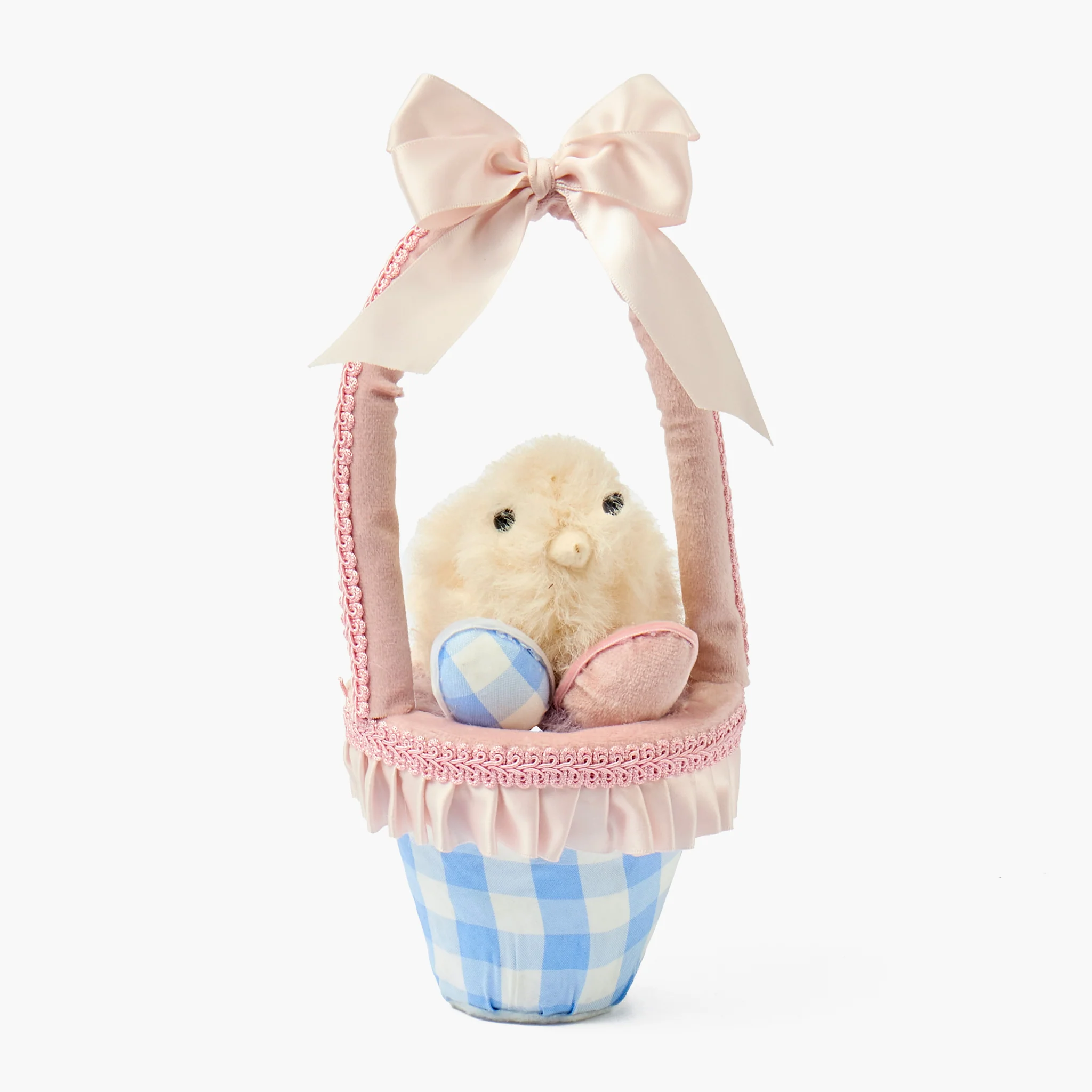 Chicks in Gingham Basket (Pair) - Image 3