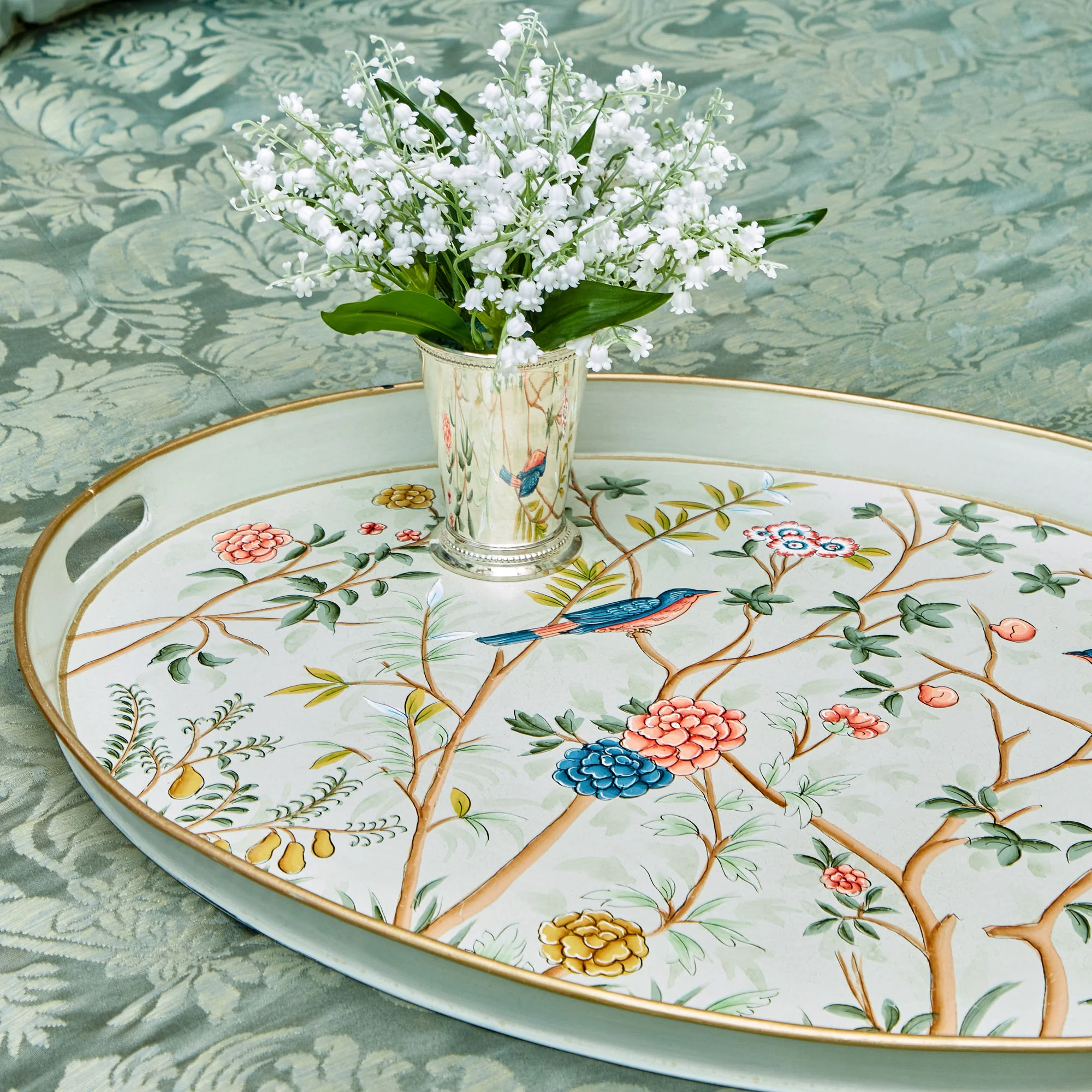 Chinoiserie Tole Oval Tray - Image 6