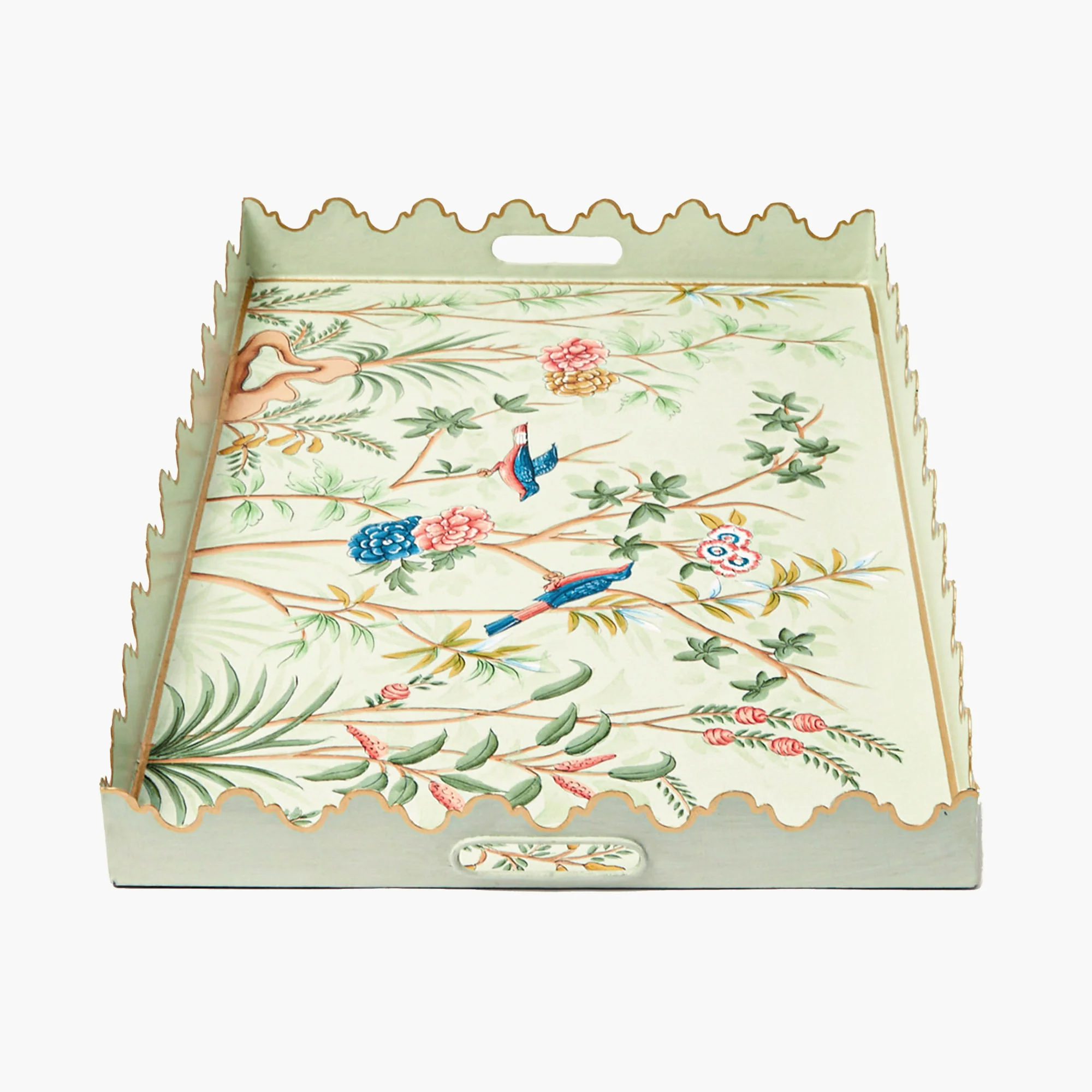 Green Chinoiserie Tole Tray - Image 5