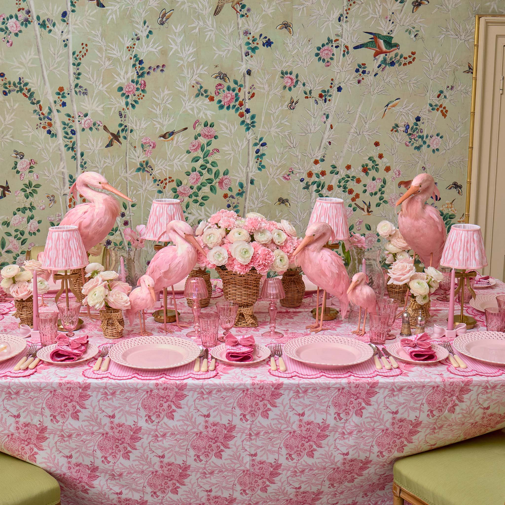 Pink Basketweave Dinner Plate - Image 12