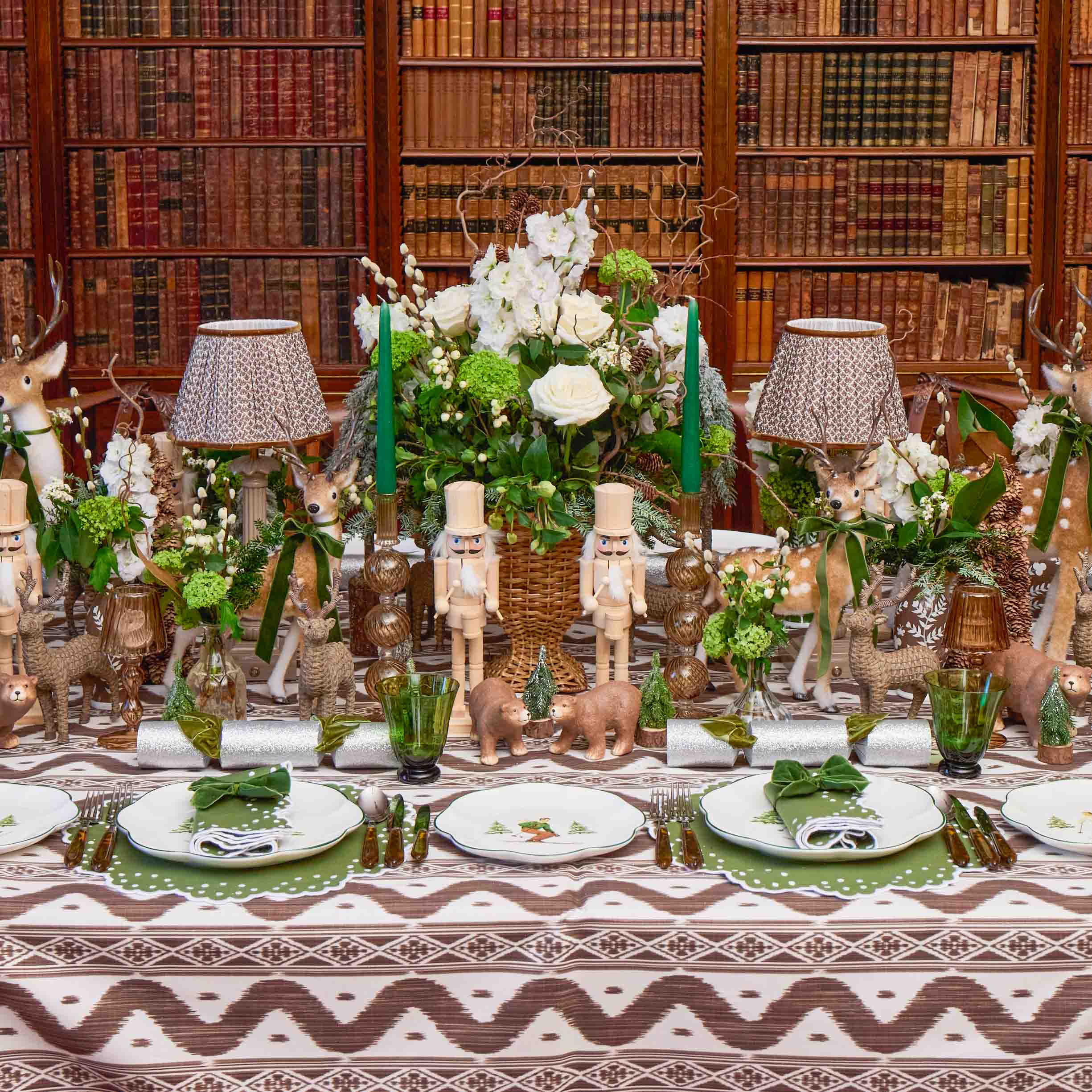 Chocolate Ikat Tablecloth - Image 3
