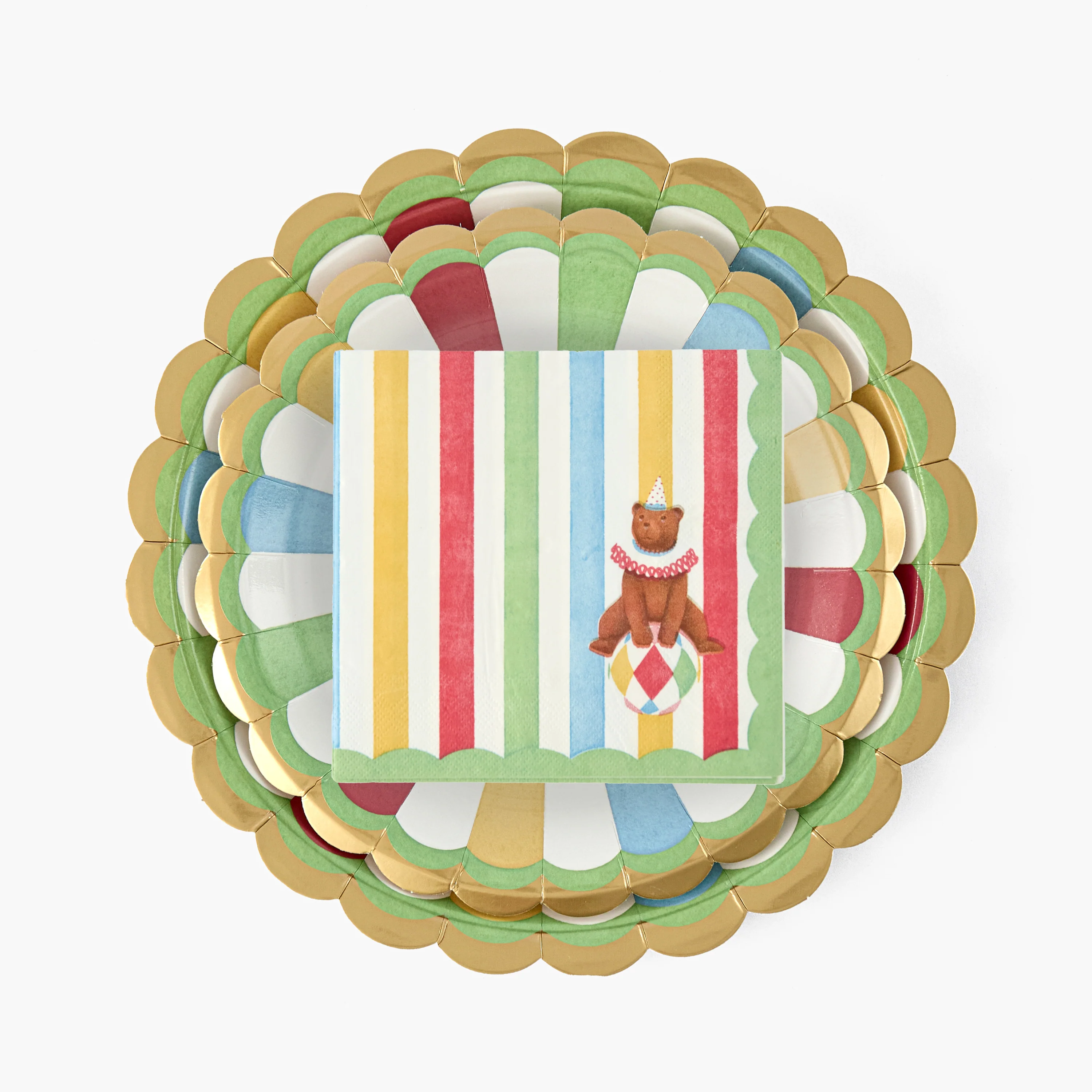 Circus Party Paper Plate & Napkin Set - Image 2