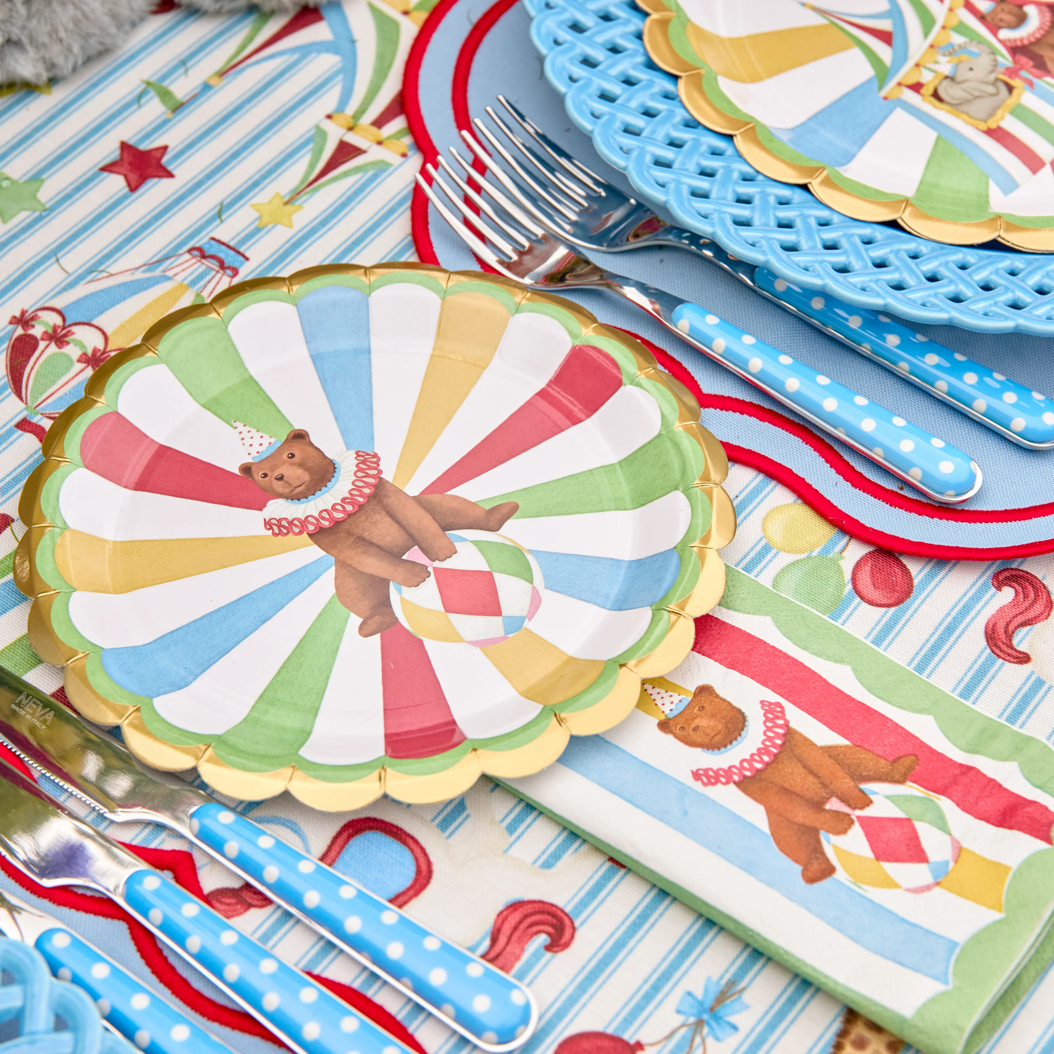 Circus Party Paper Plate & Napkin Set - Image 5