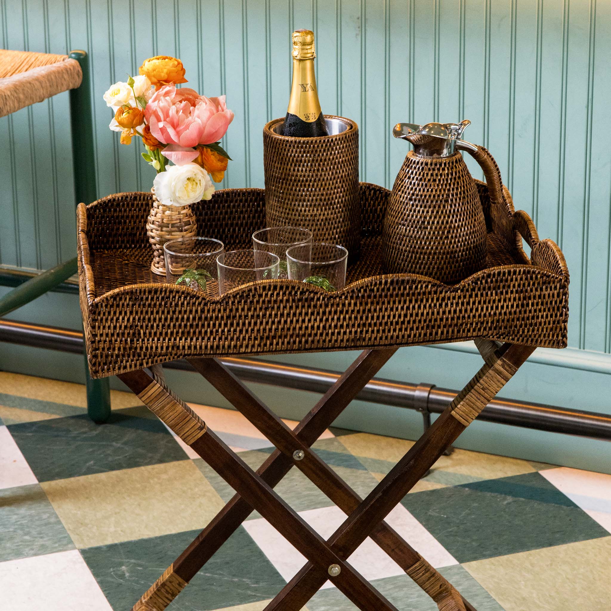 Dark Brown Rattan Thermos - Image 5