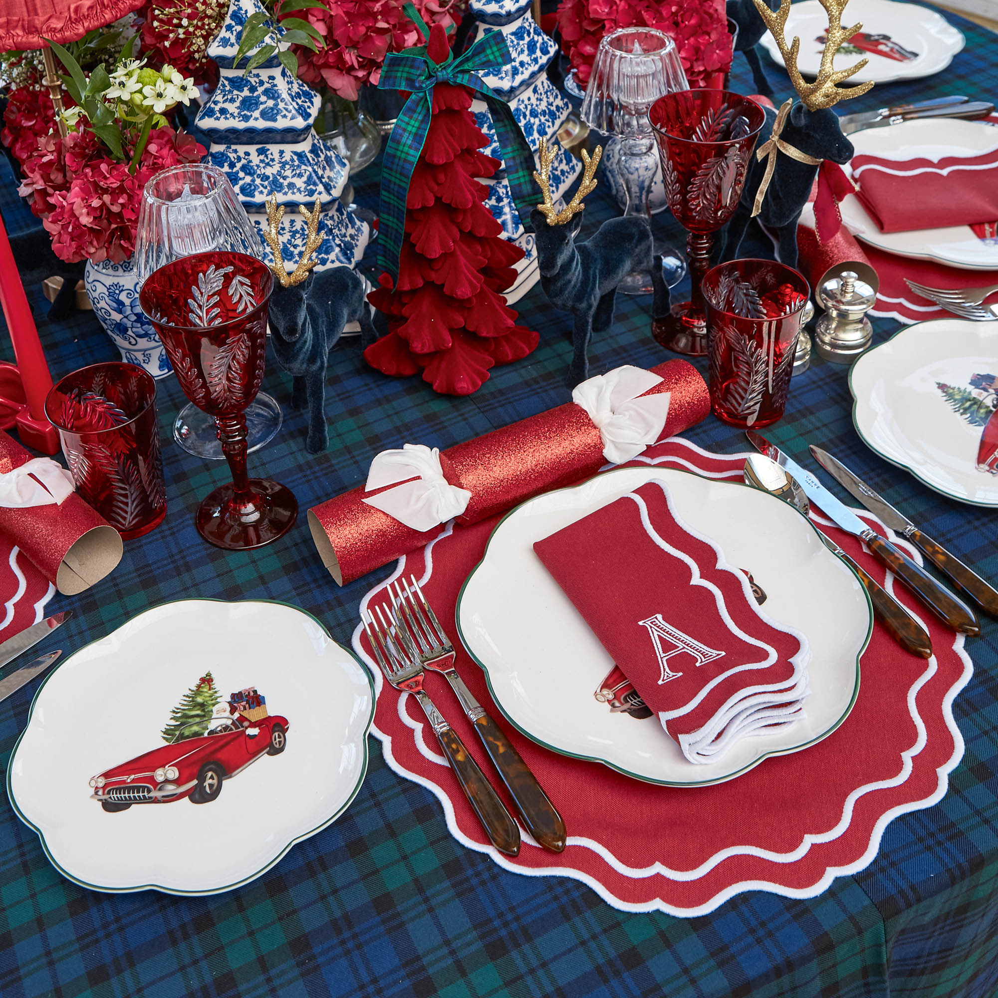 Berry Red Katherine Placemats & Napkins (Set of 4) - Image 9
