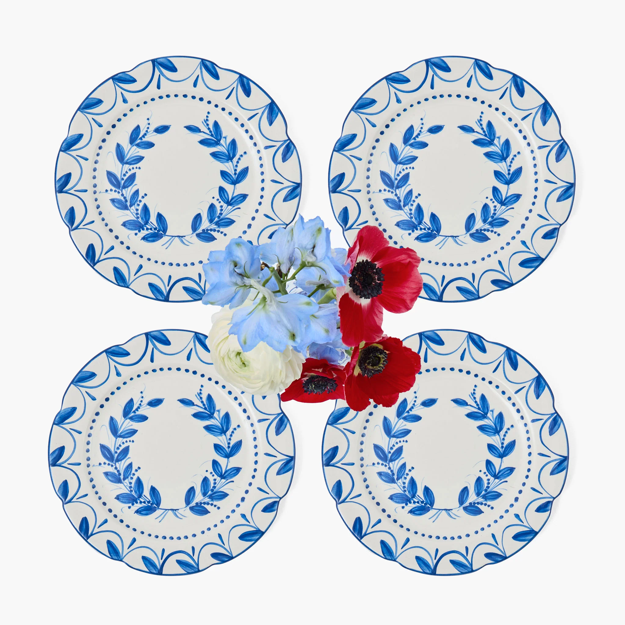 Elizabeth Blue Garland Starter Plates (Set of 4) - Image 7
