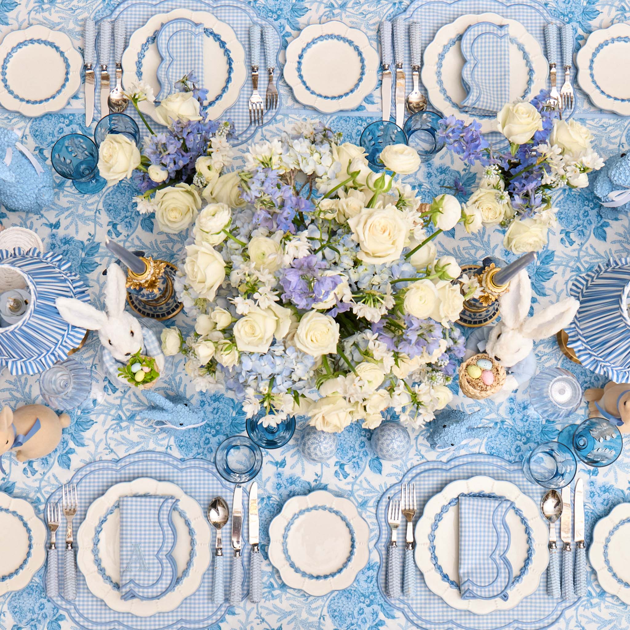 Blue Eloise Gingham Napkins (Set of 4) - Image 6