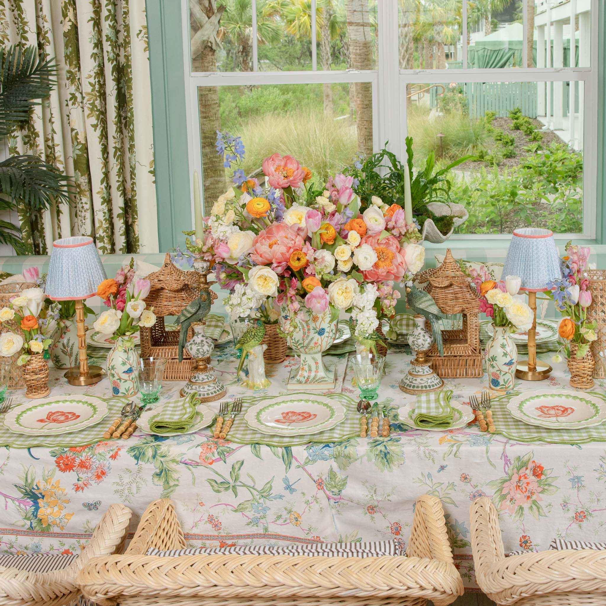 Green Eloise Gingham Napkins (Set of 4) - Image 8