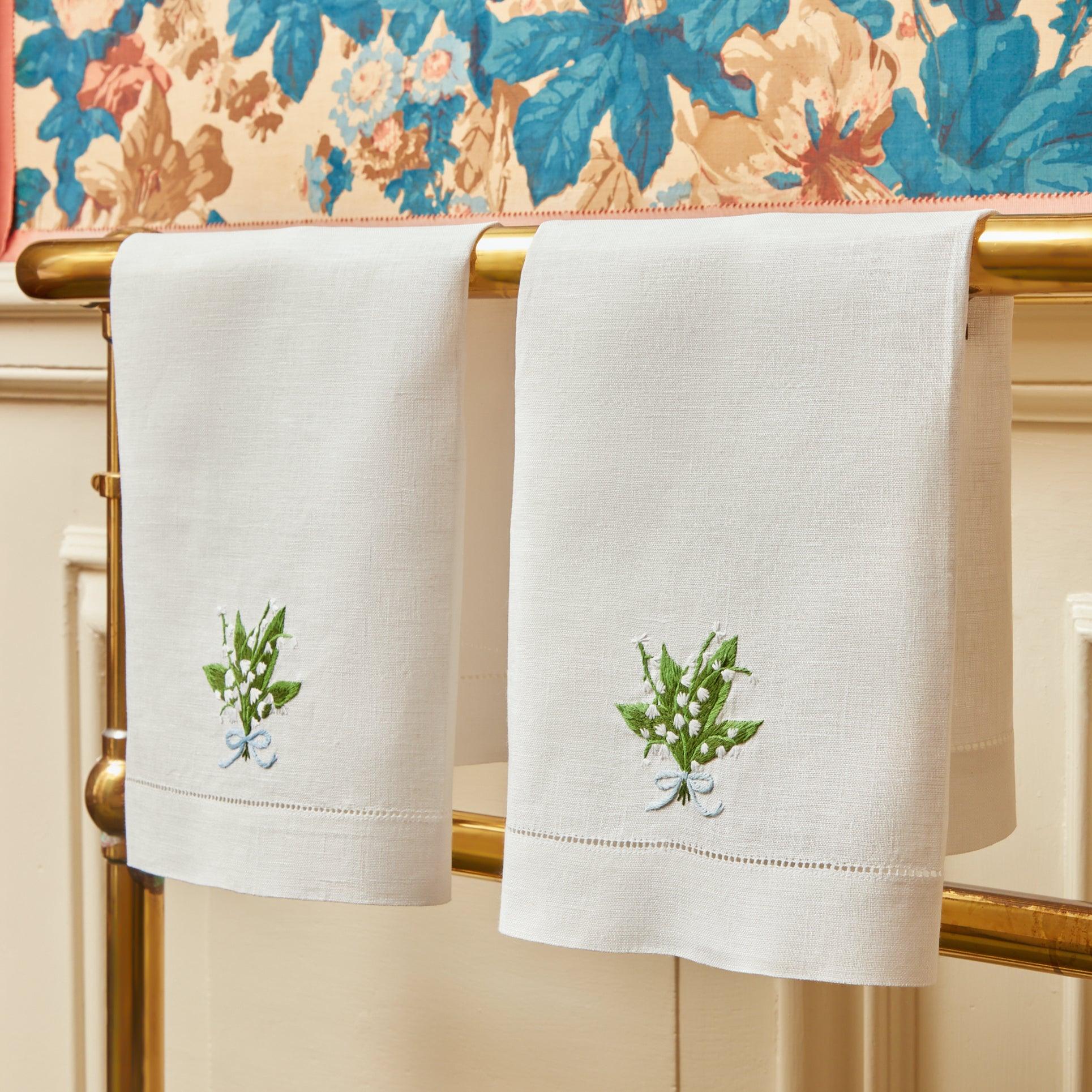 Lily of the Valley Linen Hand Towel - Image 7
