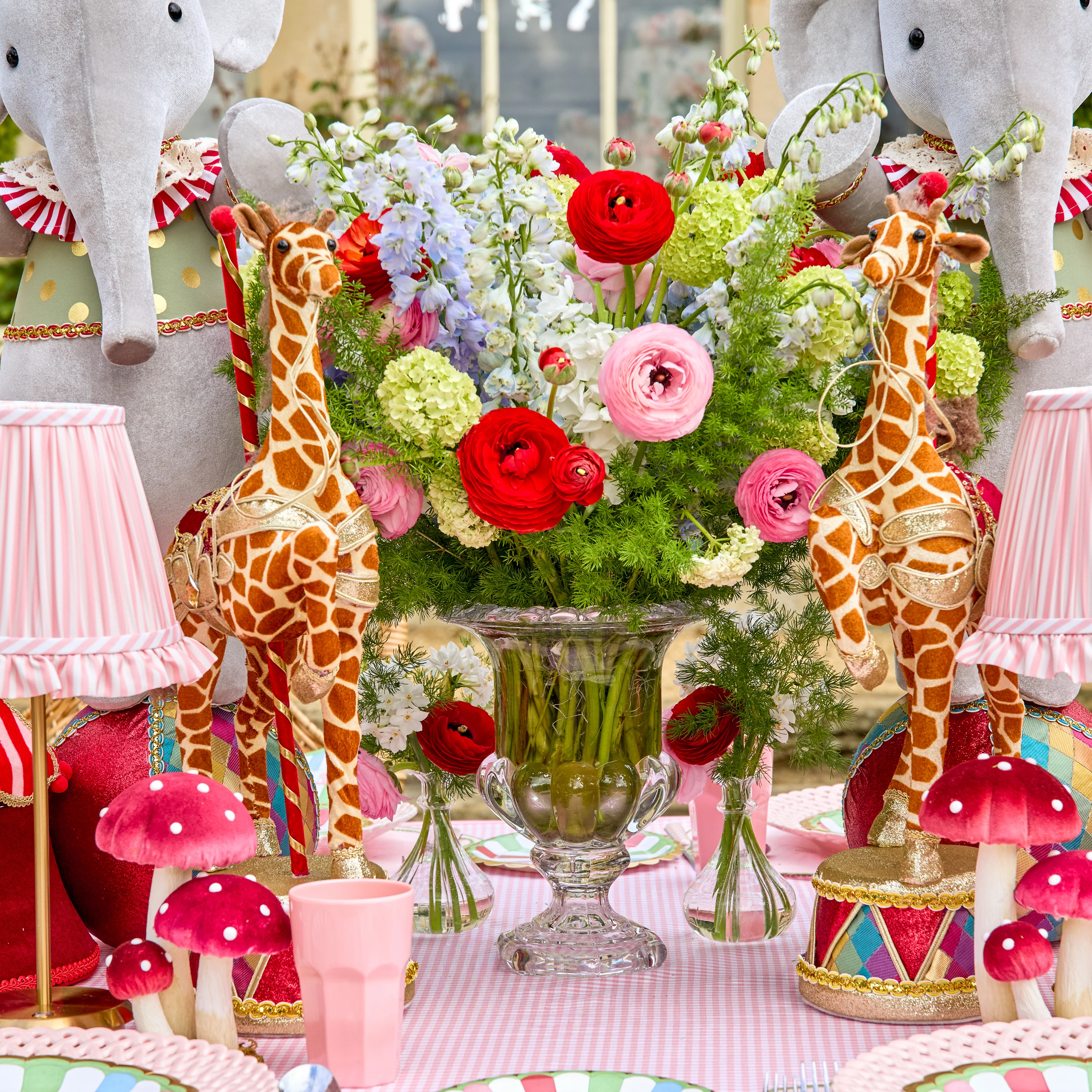 Gilbert Giraffe on Carousel (Pair) - 60cm - Image 4