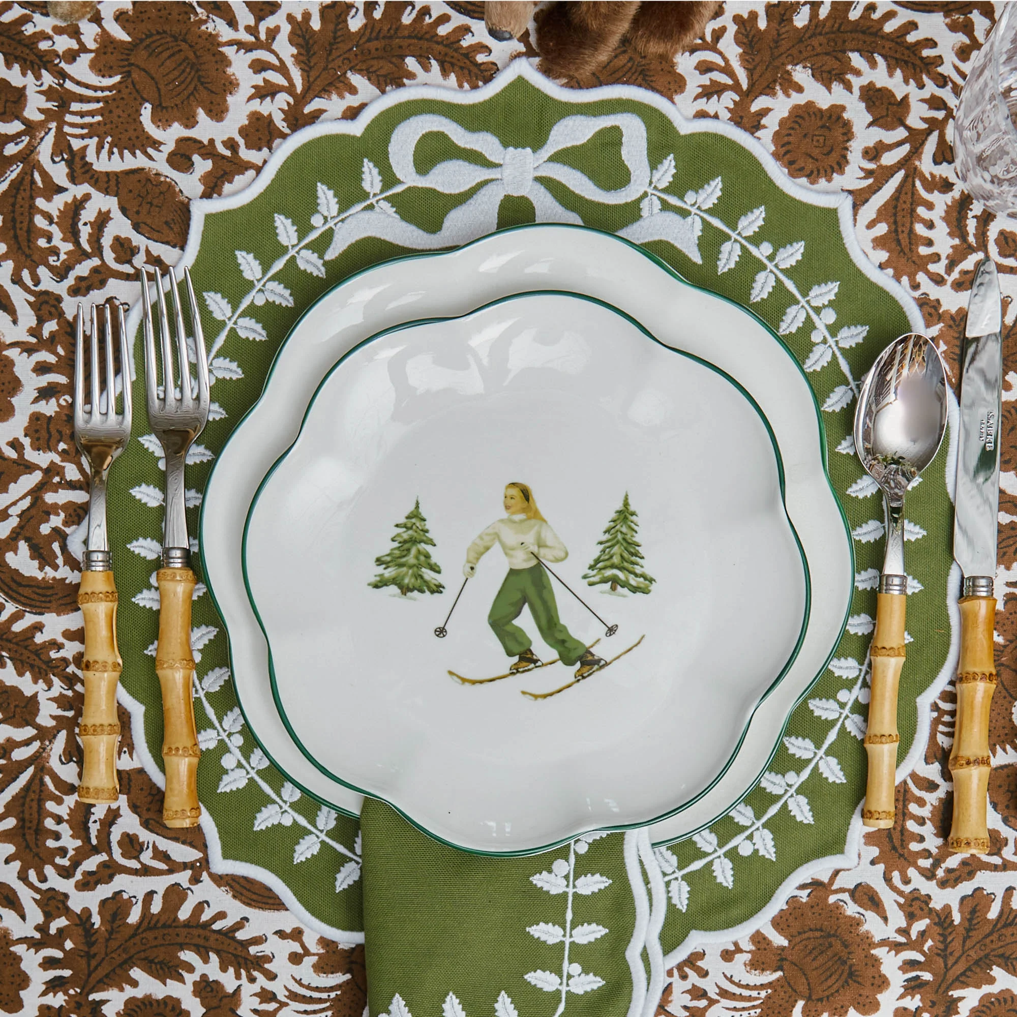 Green Bow Laurel Placemats (Set of 4) - Image 2