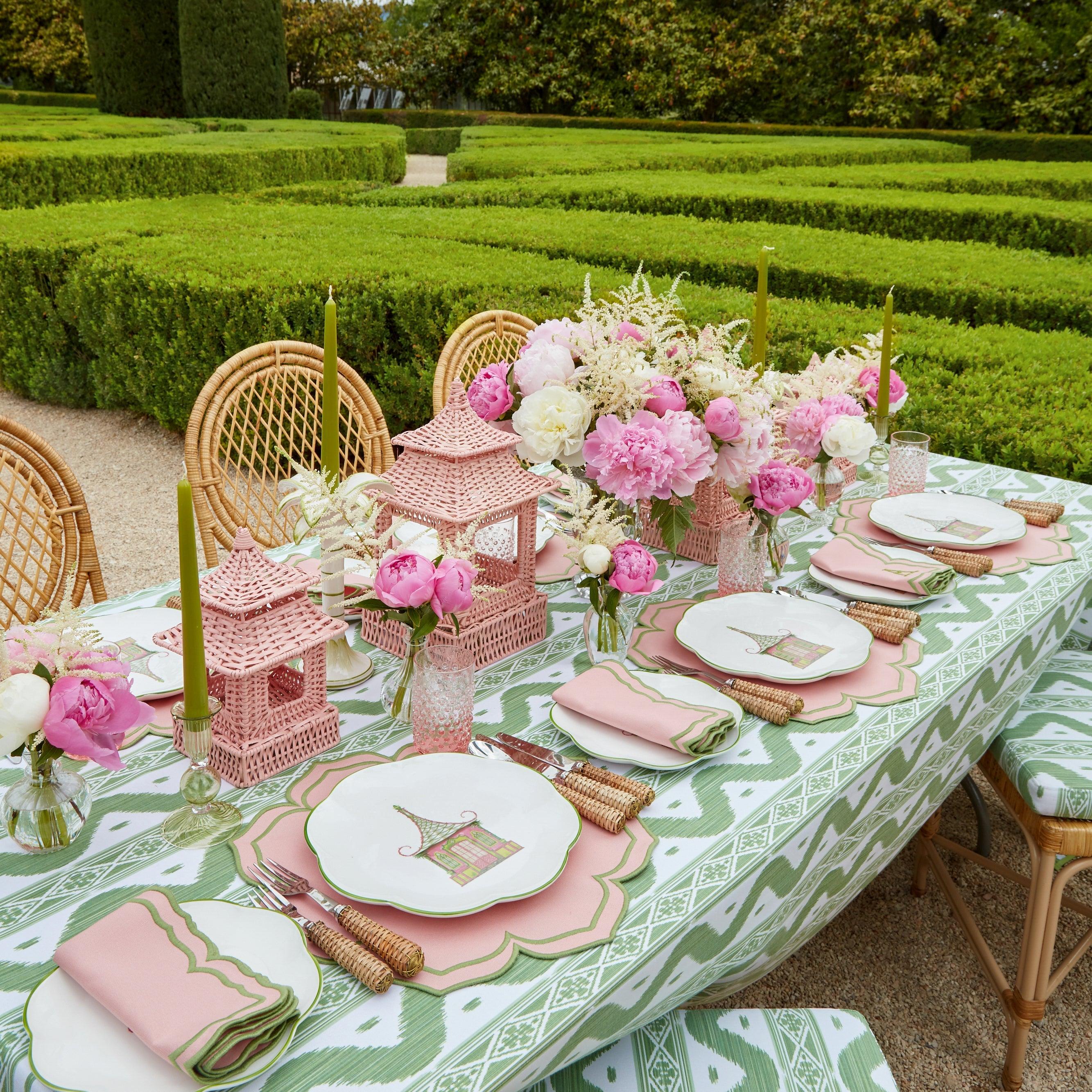 Green Ikat Tablecloth - Image 7