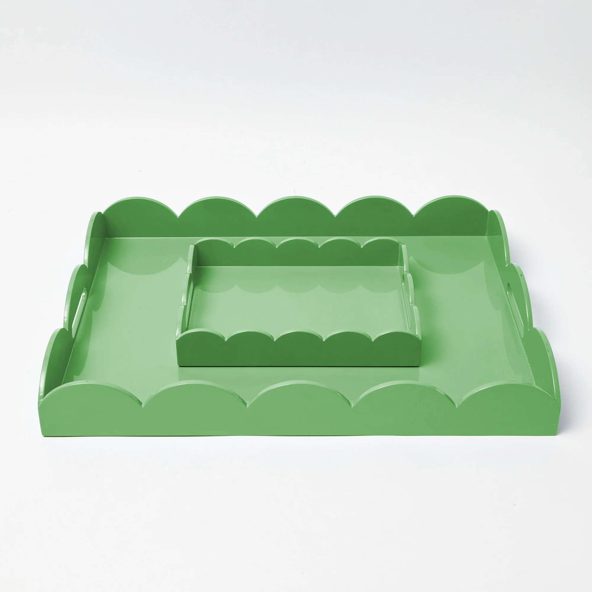 Green Lacquer Tray Set
