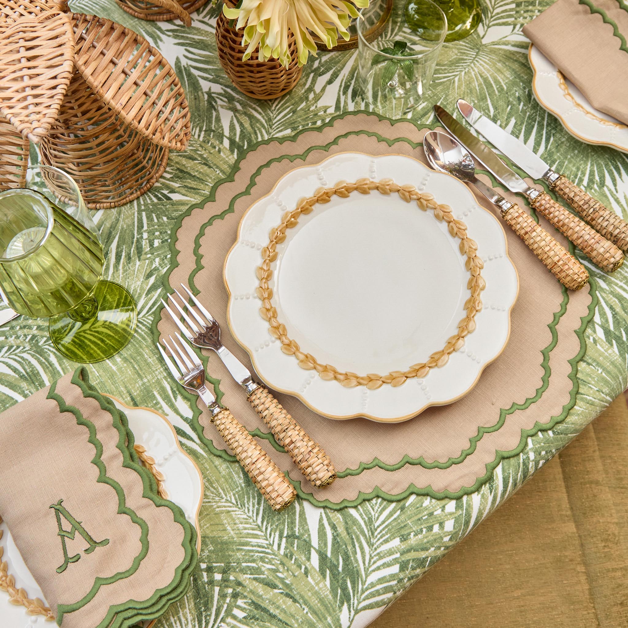 Green Palm Tablecloth - Image 6