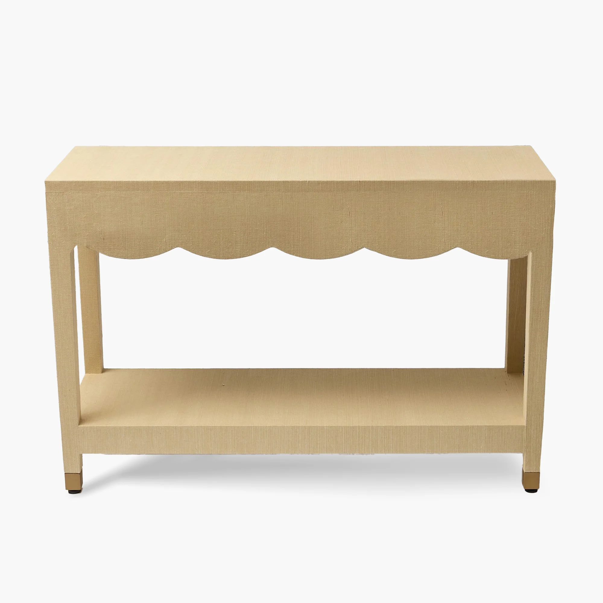 Grasscloth Console Table