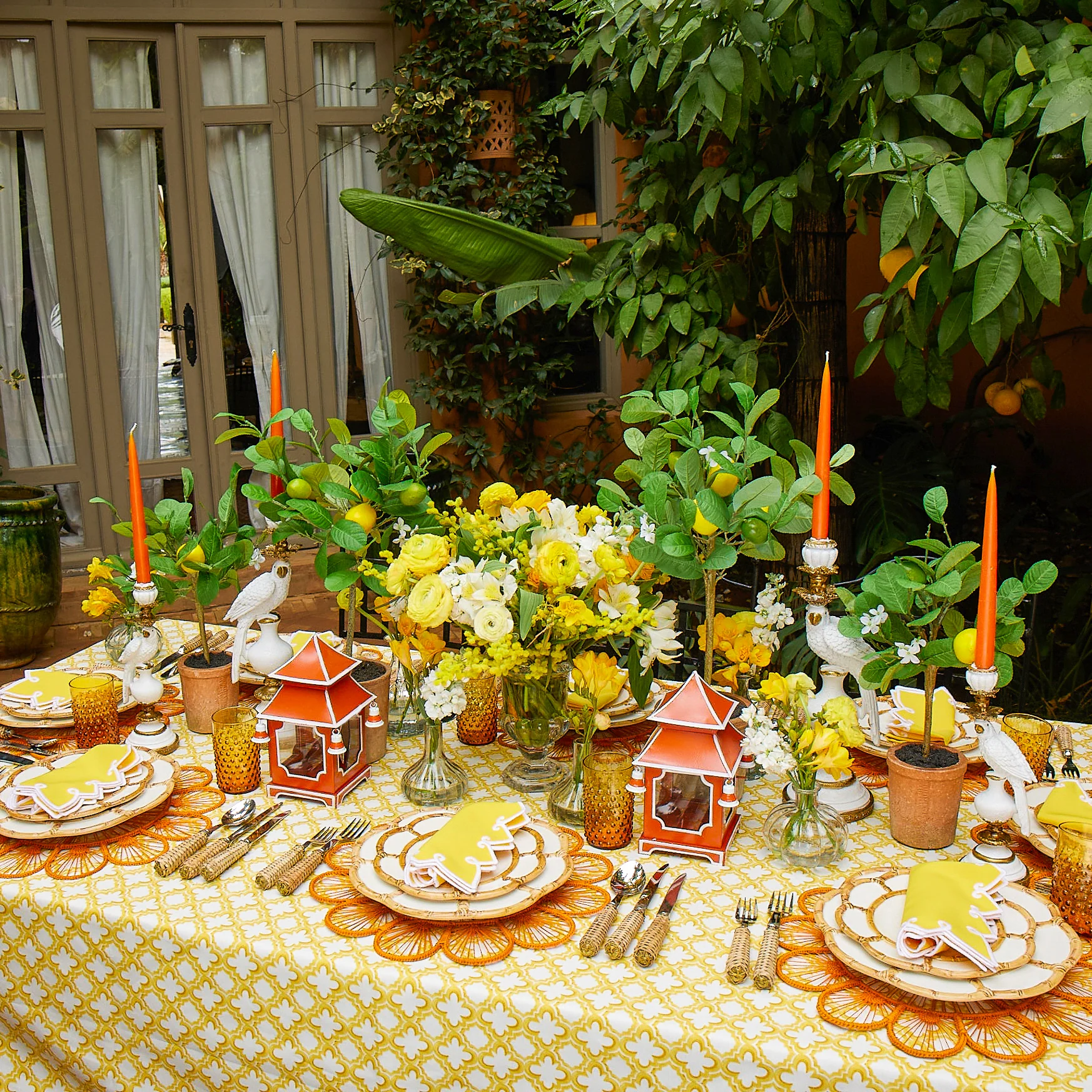 Handmade Orange Candles (Set of 8) - Image 12
