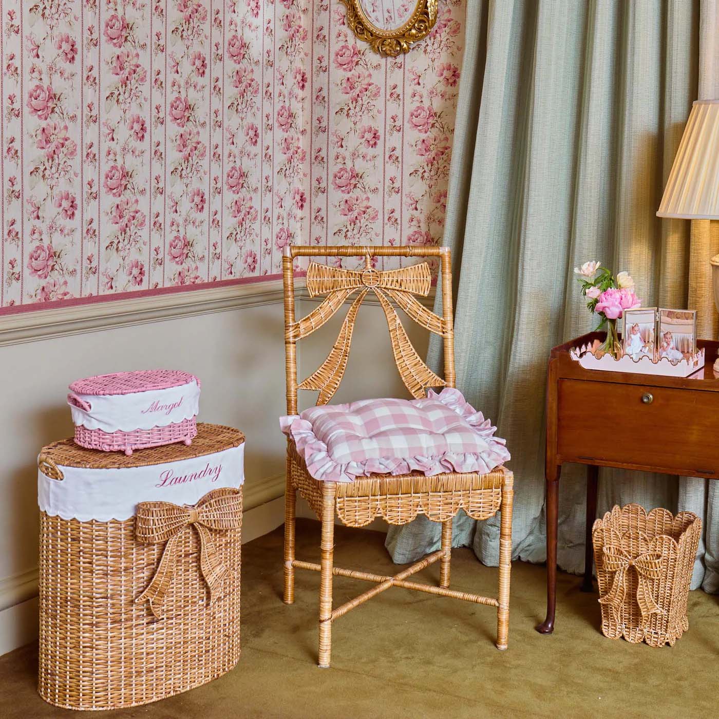 Celine Bow Rattan Chair - Image 14
