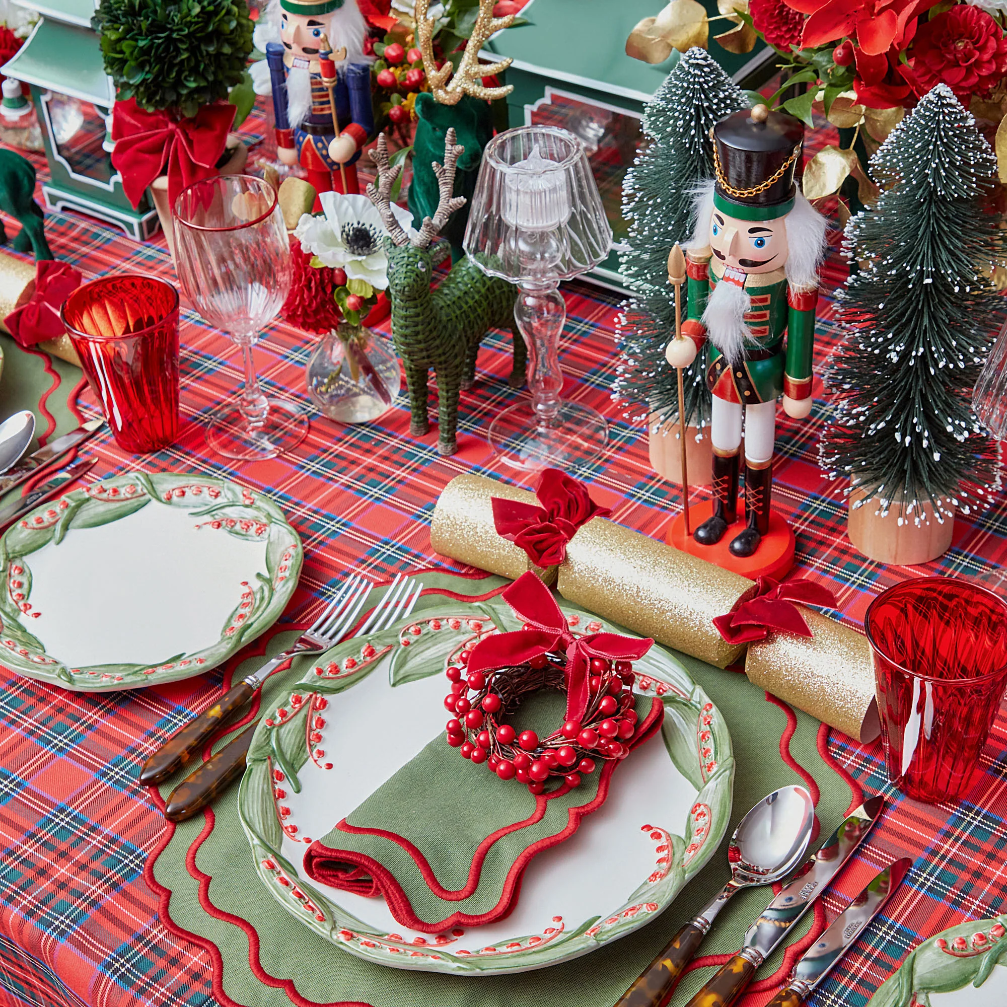 Green & Red Katherine Napkins (Set of 4) - Image 7