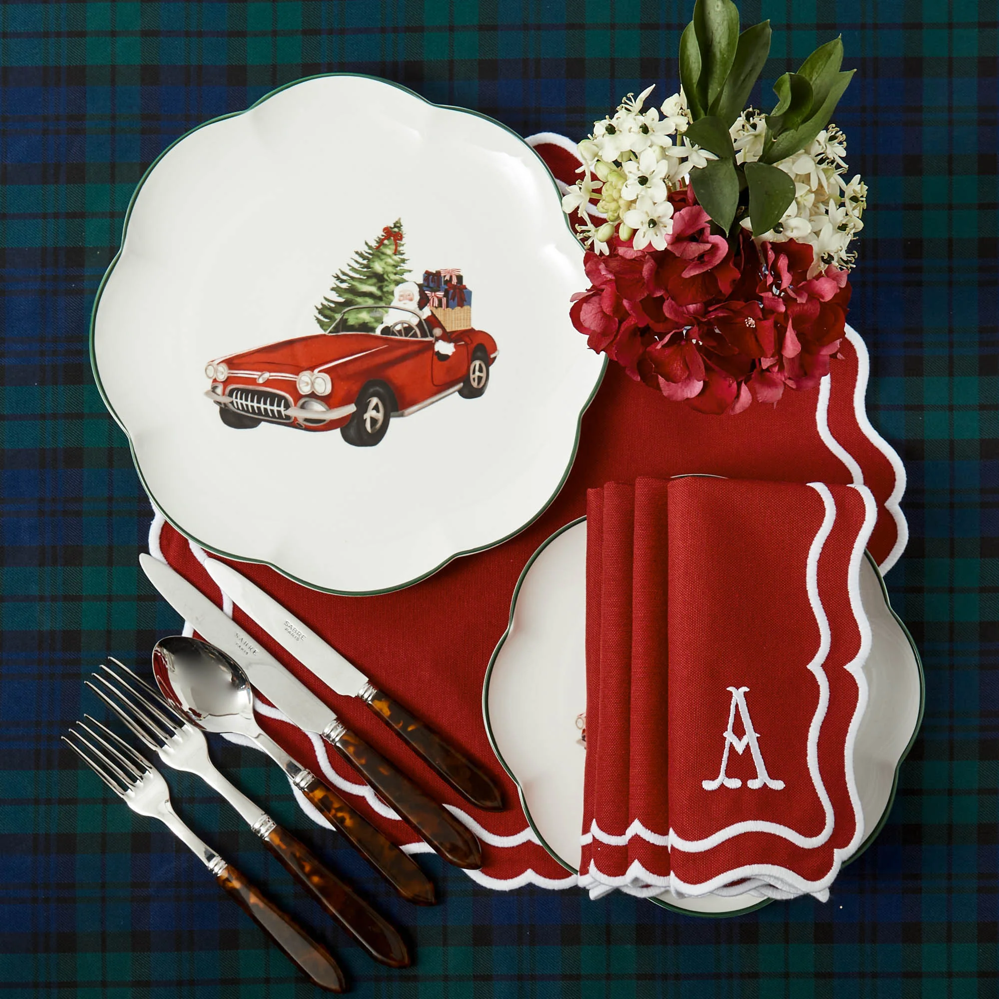 Berry Red Katherine Placemats & Napkins (Set of 4) - Image 8