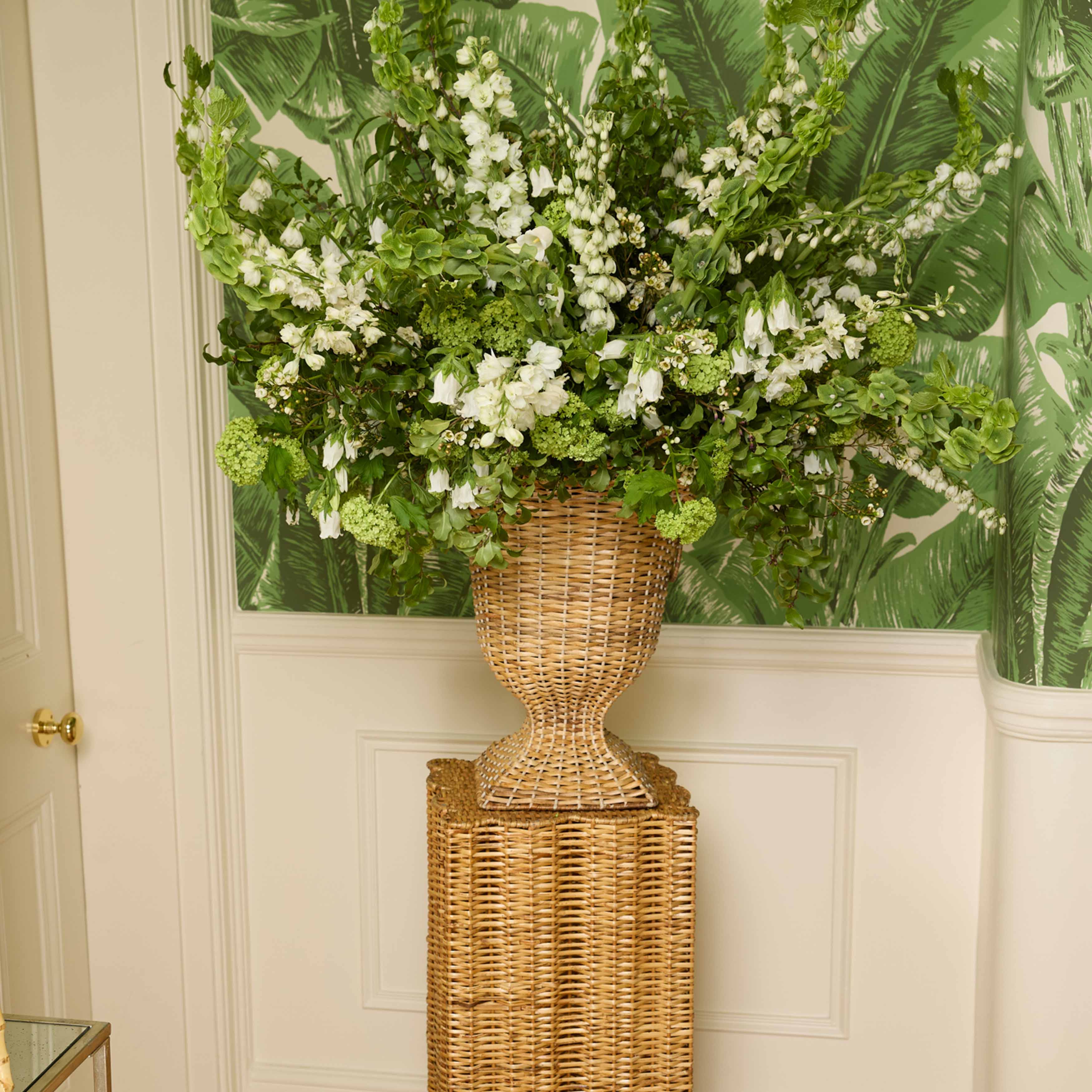 Liliana Scalloped Rattan Urn - Image 7
